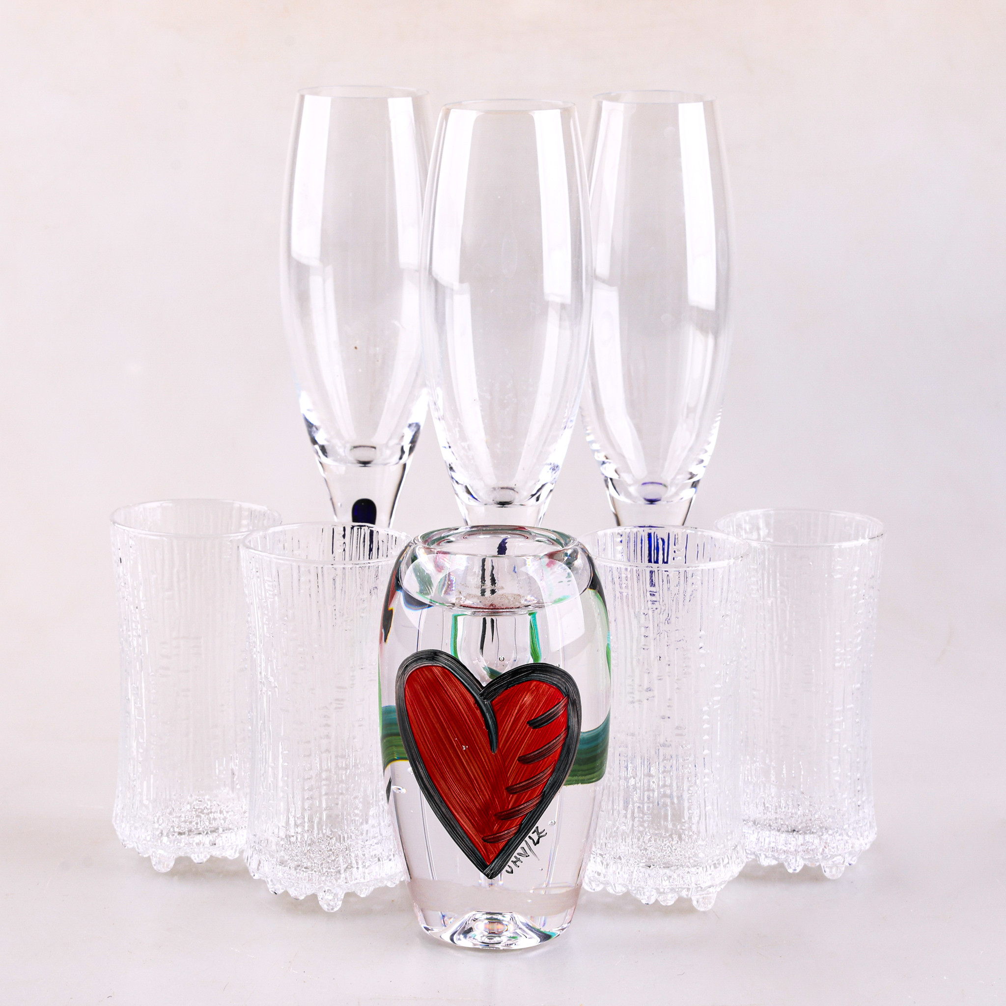 BRUKSGLAS, 8 delar, Orrefors, Iittala, Kosta.