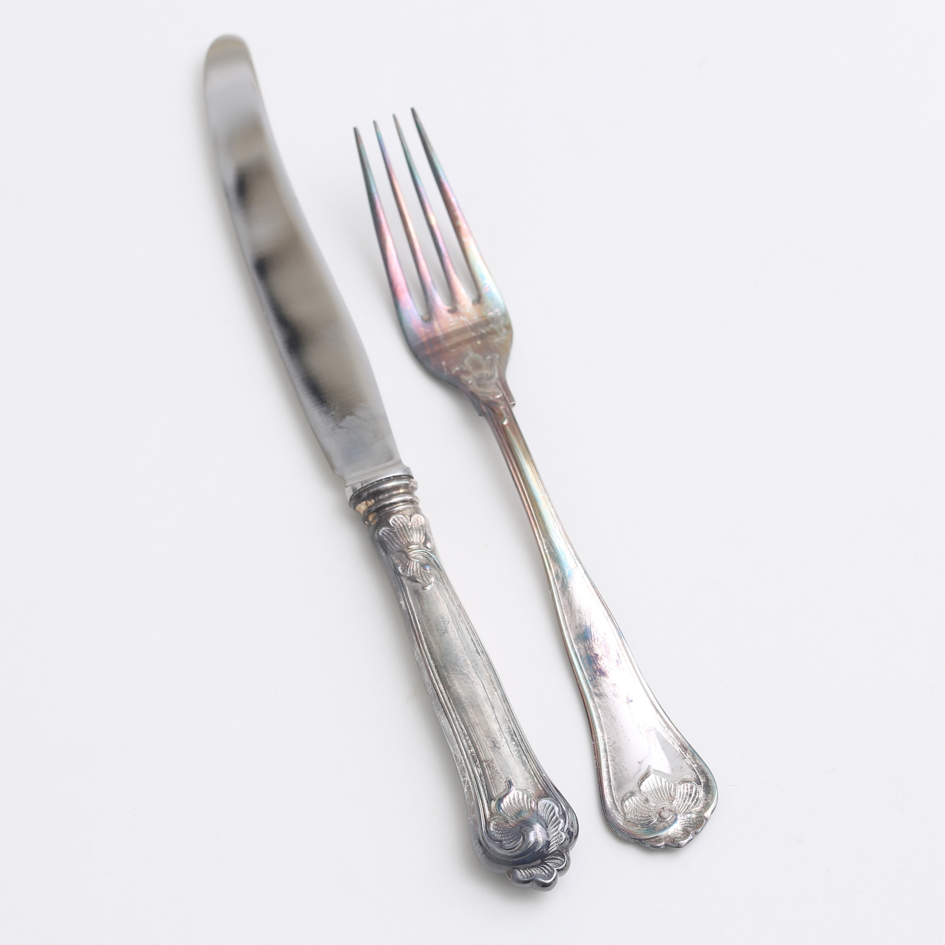 SILVER, 12 st bestick, "Sachsisk", MEMA, Lidköping, 1992, totalvikt 678 gram.