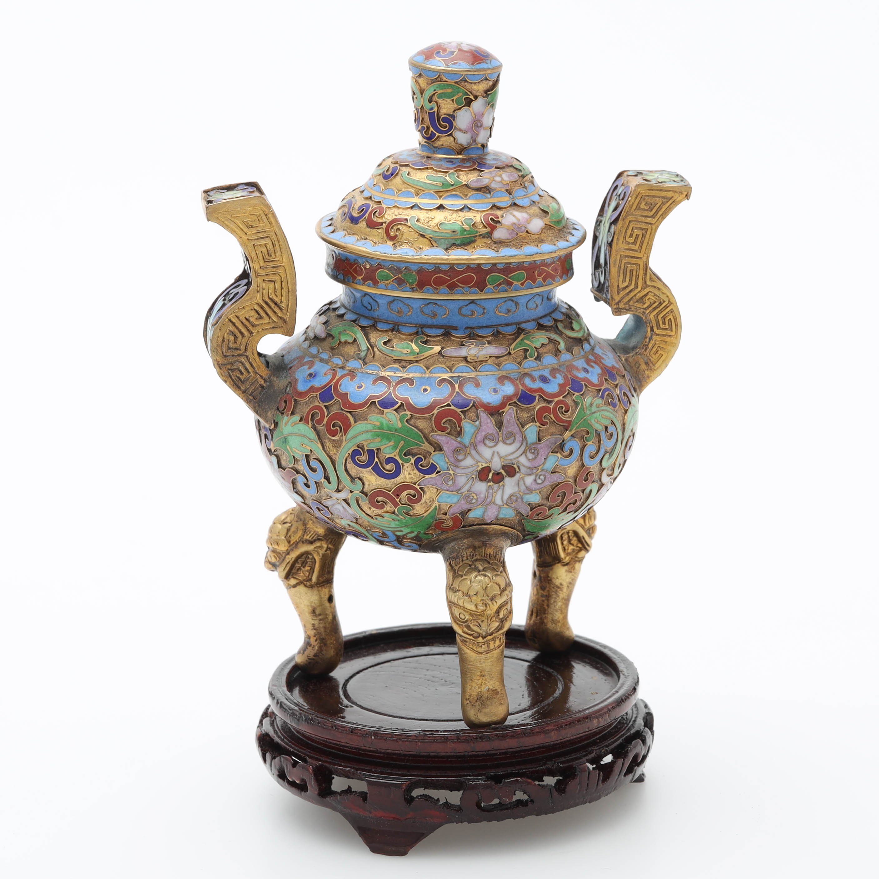RÖKELSEKAR, cloisonné, Kina, 1900-tal.