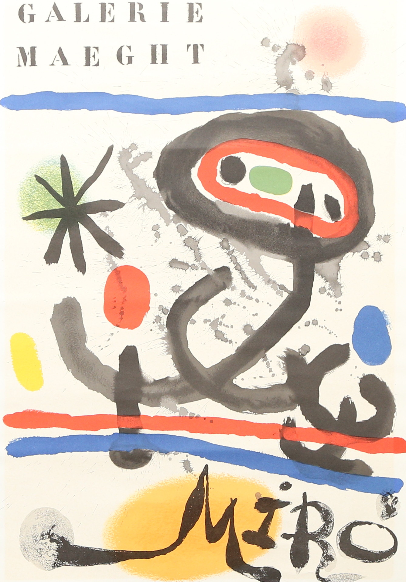 JOAN MIRÓ. EFTER. litografiska affisch, Maeght Editeur Imprimeur.