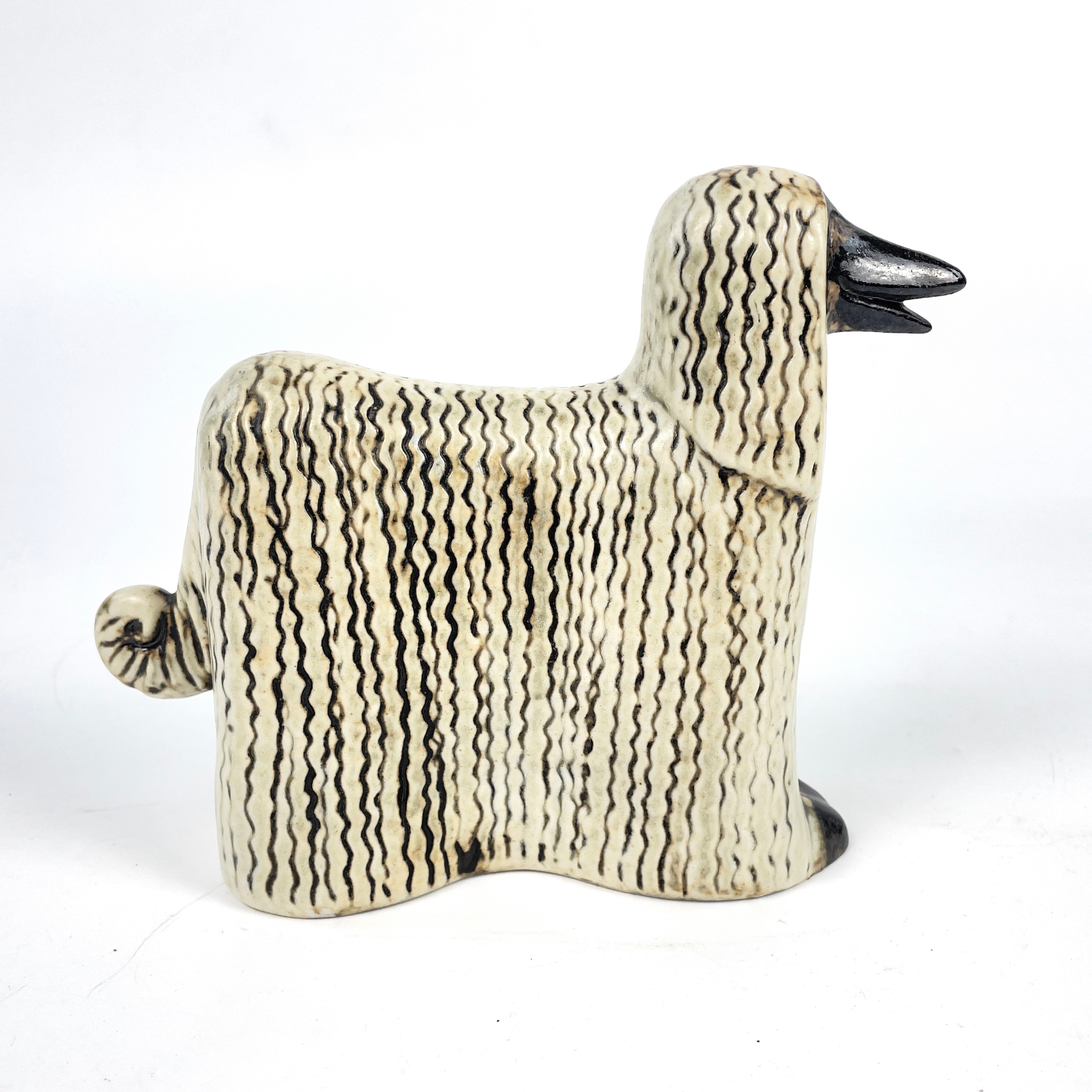LISA LARSON. Figurin, "Afghan", ur serien "Kennel", stengods, Gustavsberg.