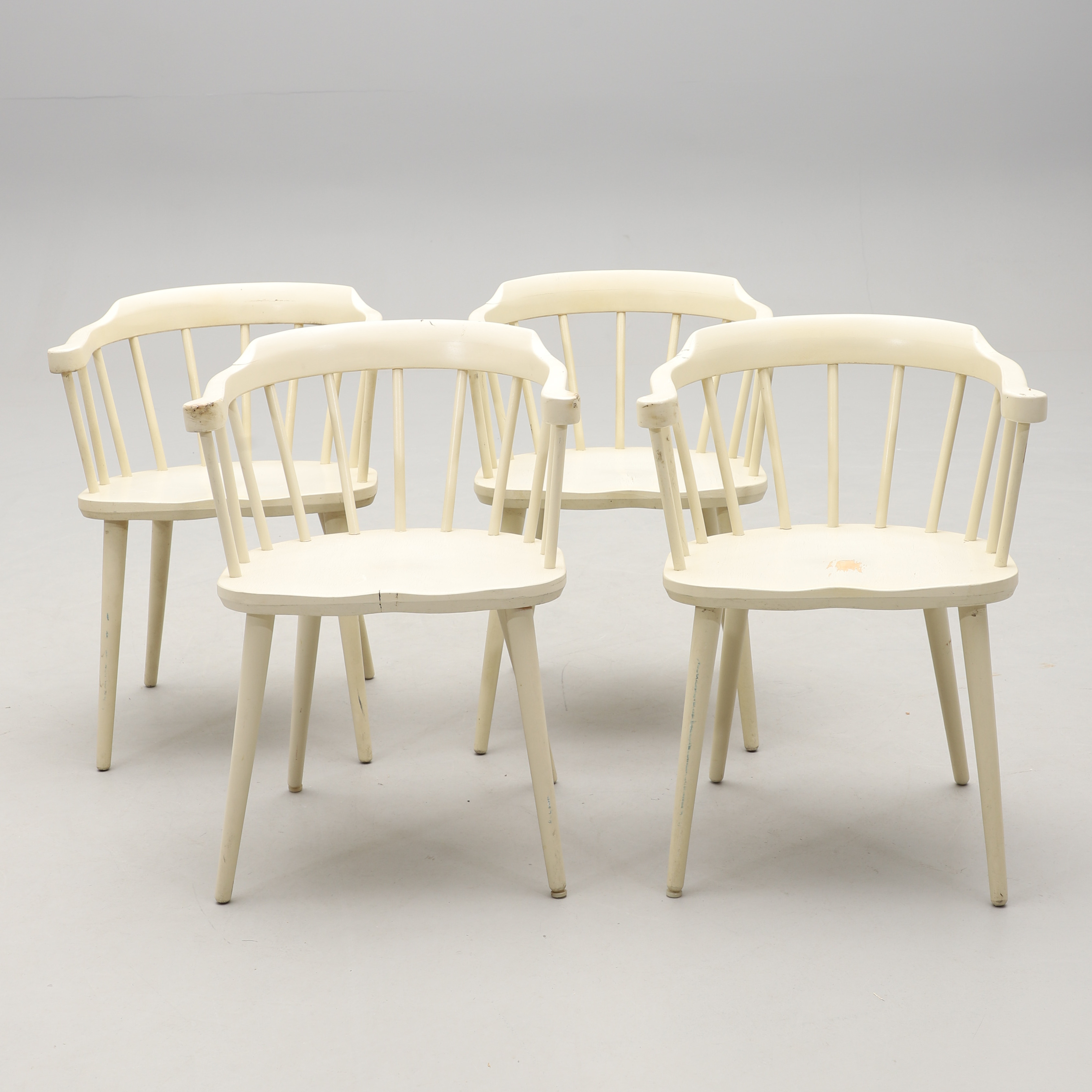 KARIN MOBRING. Karmstolar, 4 st, "Torpet", Ikea, 1970-tal.