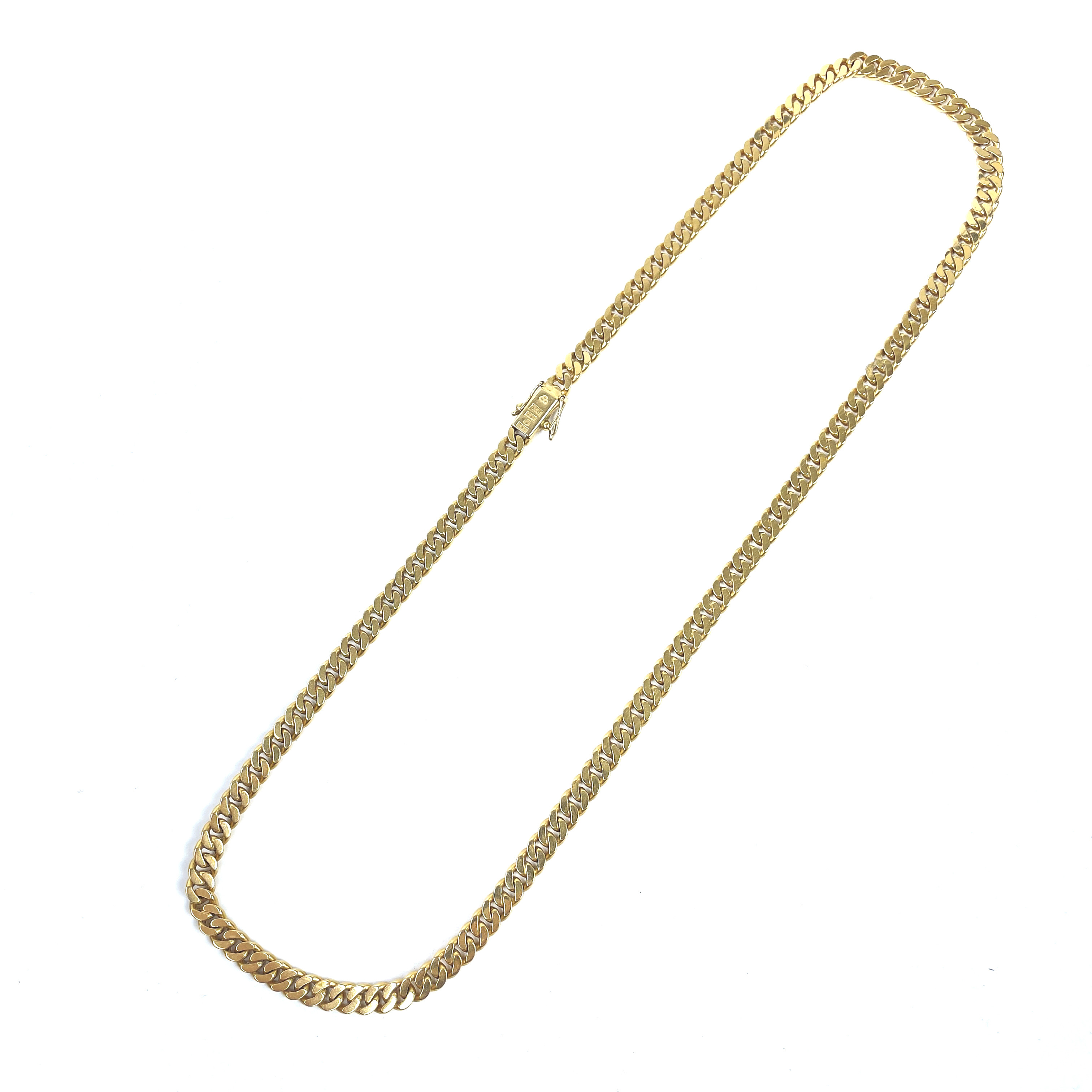 COLLIER, 18K guld, manglad pansarlänk, vikt ca 44 gram, Sipsas Guldsmedja Hb Nicolaos, Stockholm, 1986.