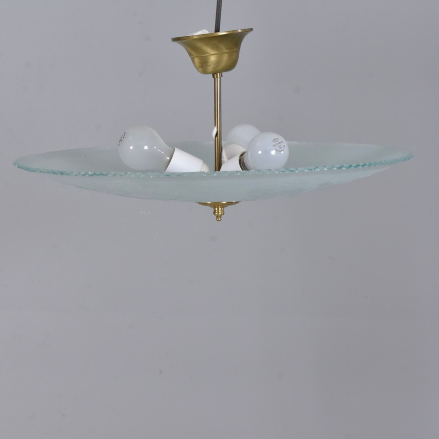TAKPLAFOND, glas och mässing, 1900-tal.