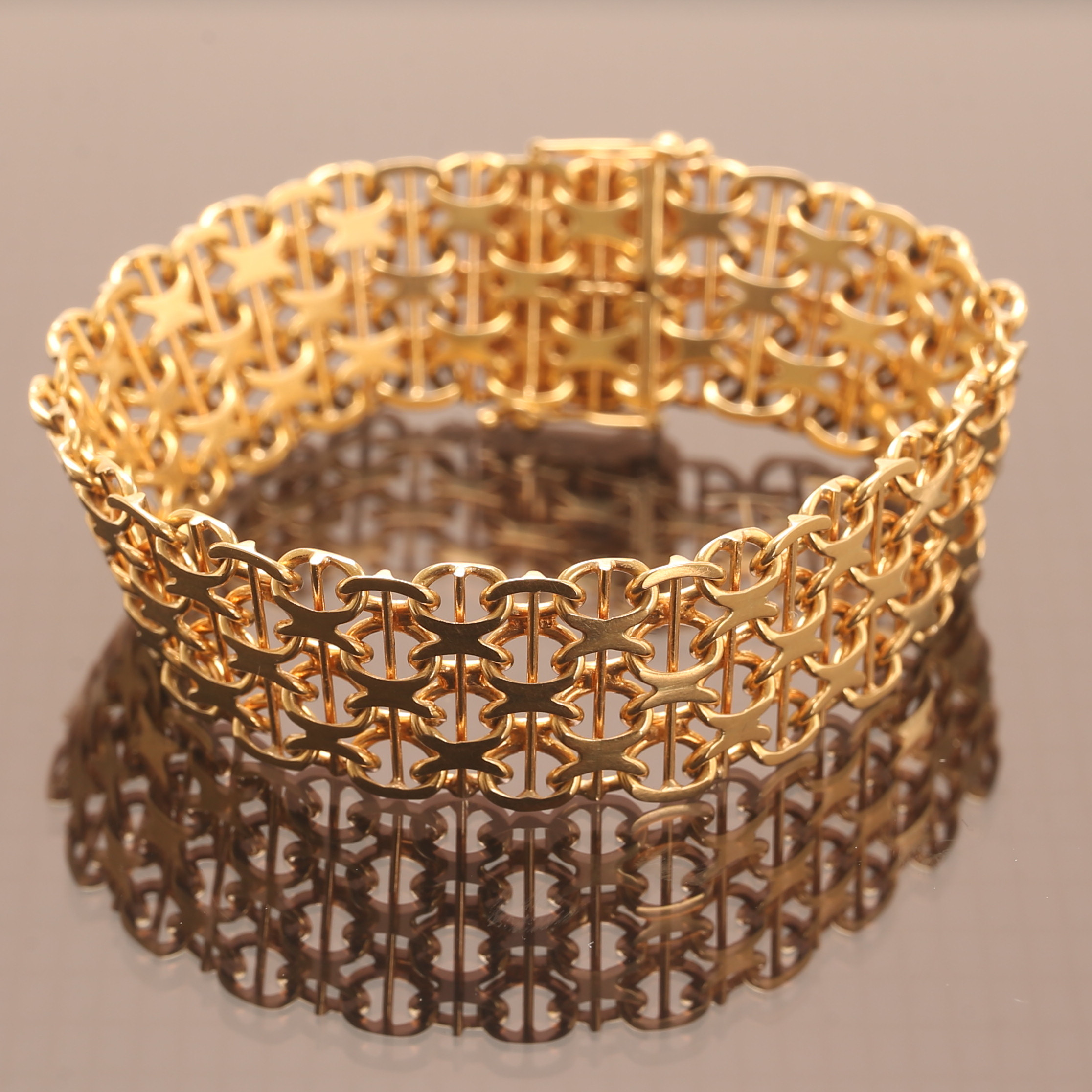 ARMBAND, X-länk, 18k guld.