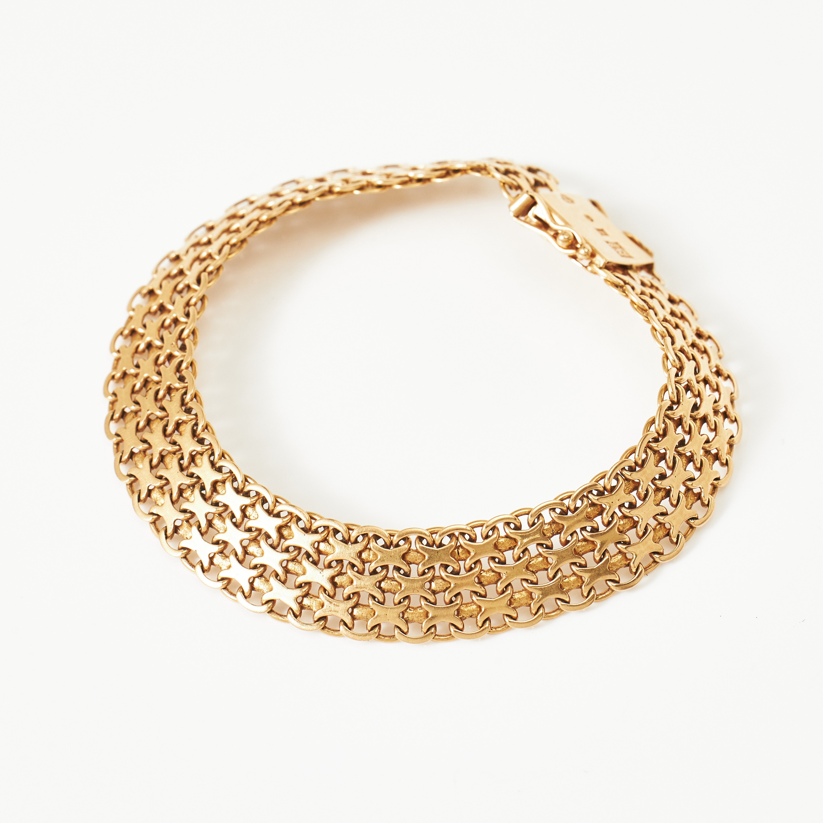 ARMBAND, 18 k guld, x-länk, Esto AB Guldvarufirman, Stockholm 1961.