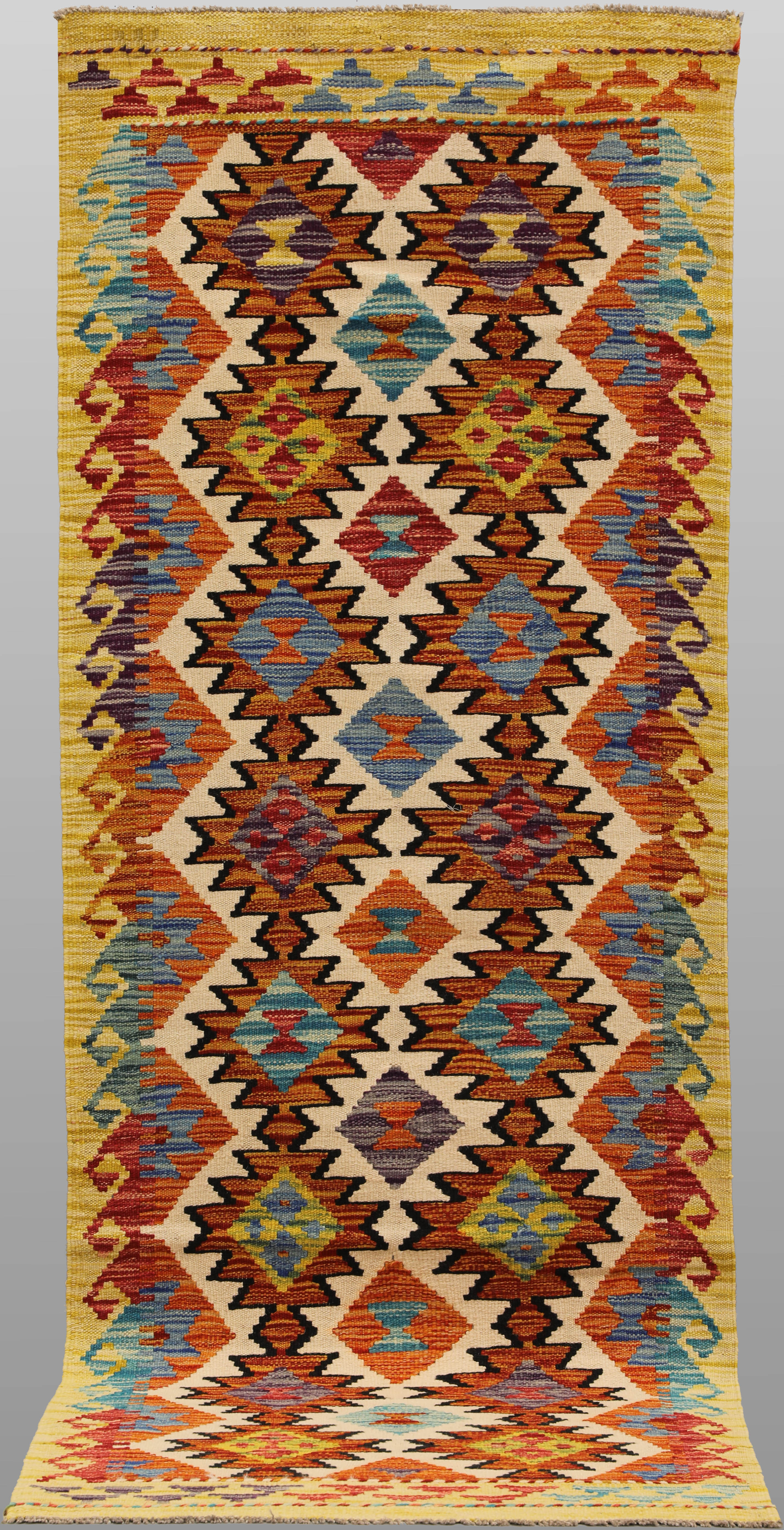 ORIENTMATTA. Kelim klassisk design, gallerimodell, 245 x 80 cm.