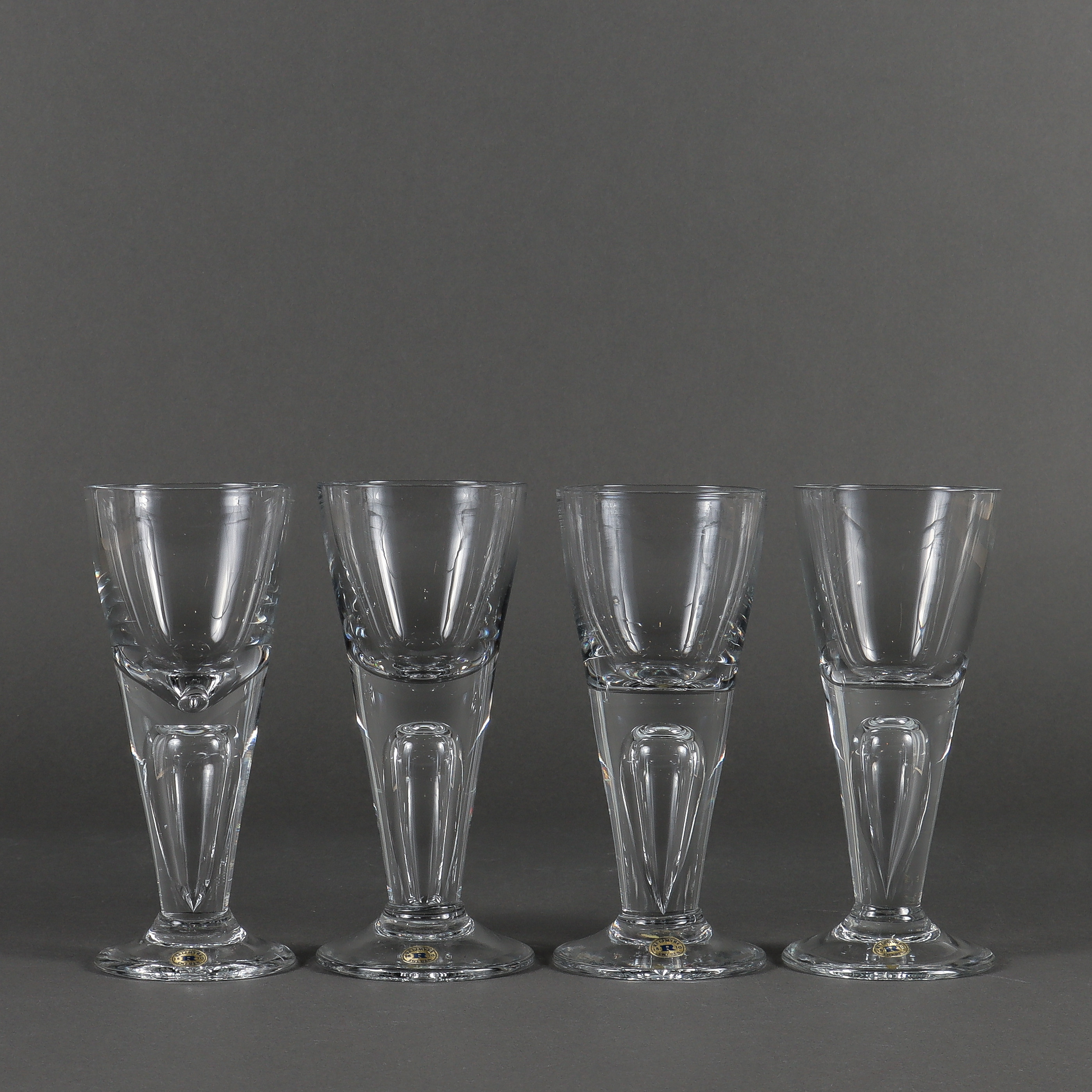 VINGLAS, 4 st, glas, "Naken Jungfru", Reijmyre.