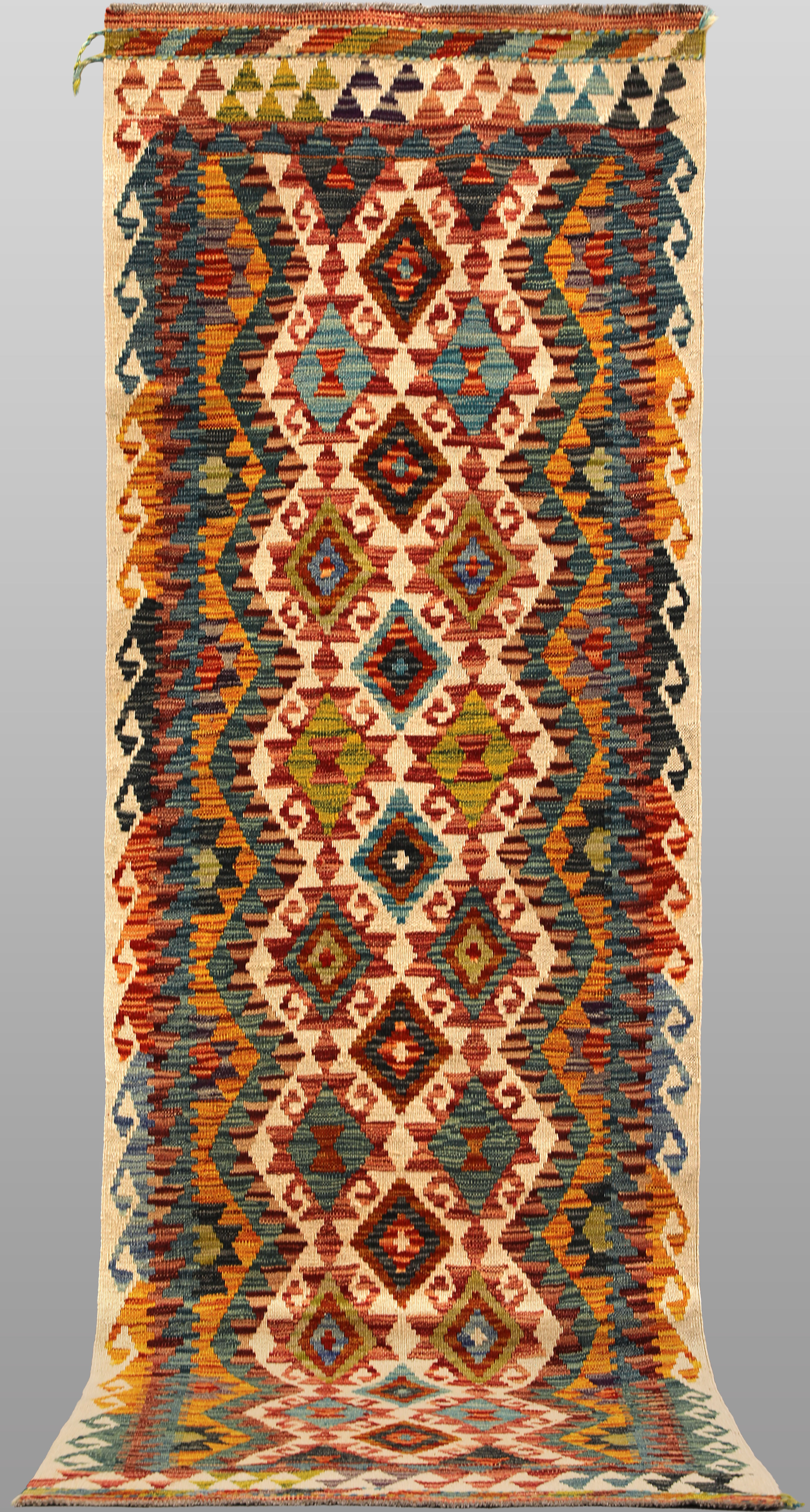 ORIENTMATTA. Kelim klassisk design, gallerimodell, 244 x 85 cm.