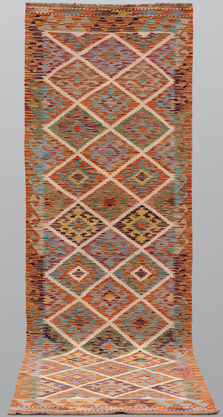 ORIENTMATTA. Kelim klassisk design, gallerimodell, 255 x 85 cm.