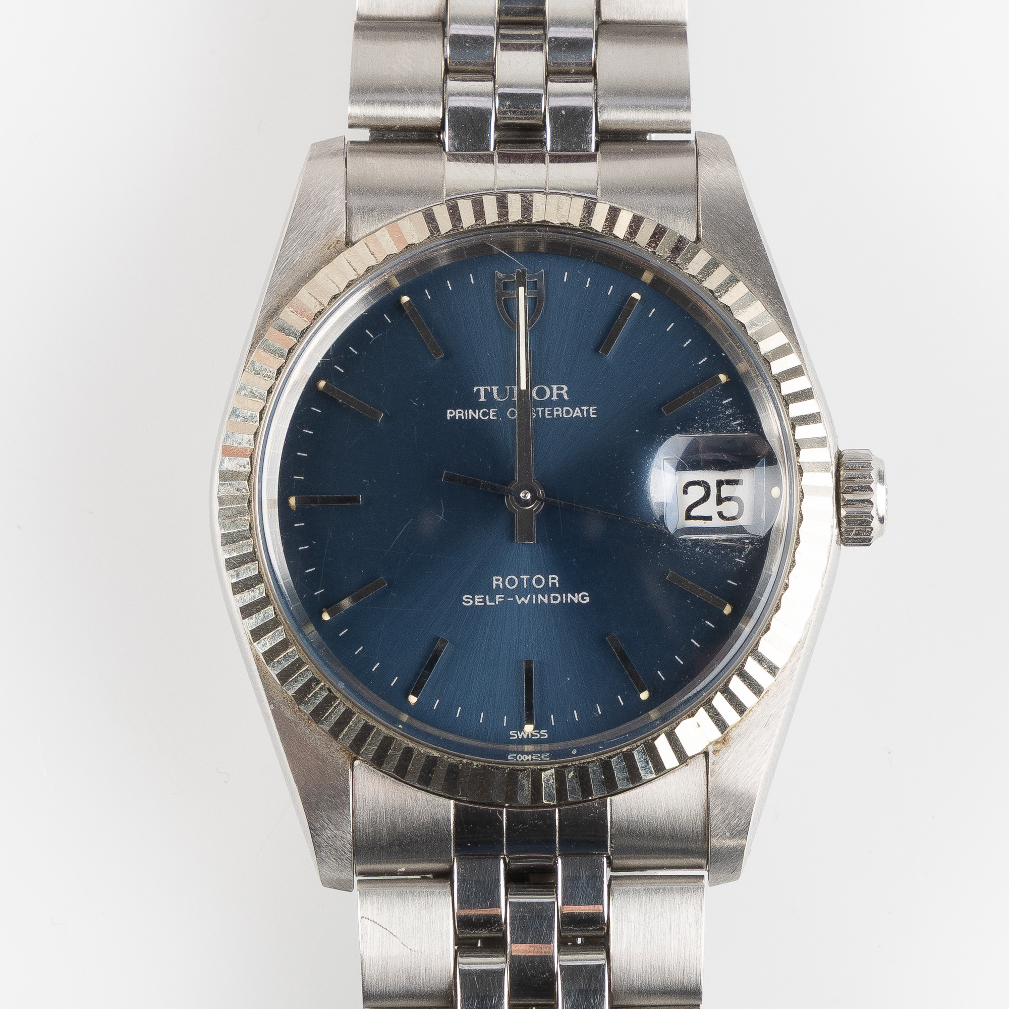 TUDOR, Prince Oysterdate, armbandsur, 34 mm, stål / vitguld, certifikat daterat 1996.08.21.