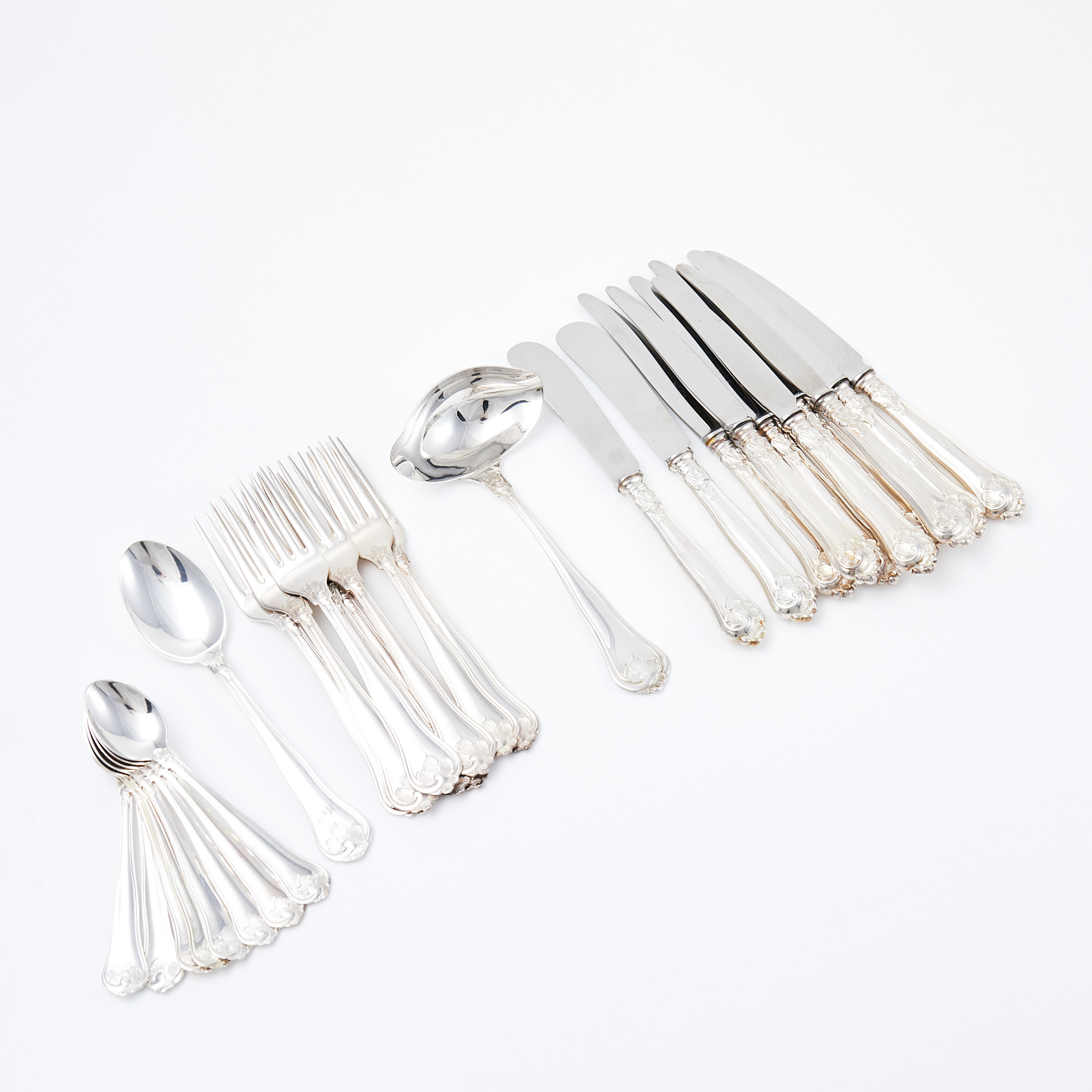 BESTICKSERVIS, 70 dlr, 830 silver, modell "Sachsisk", Cohr, Danmark.