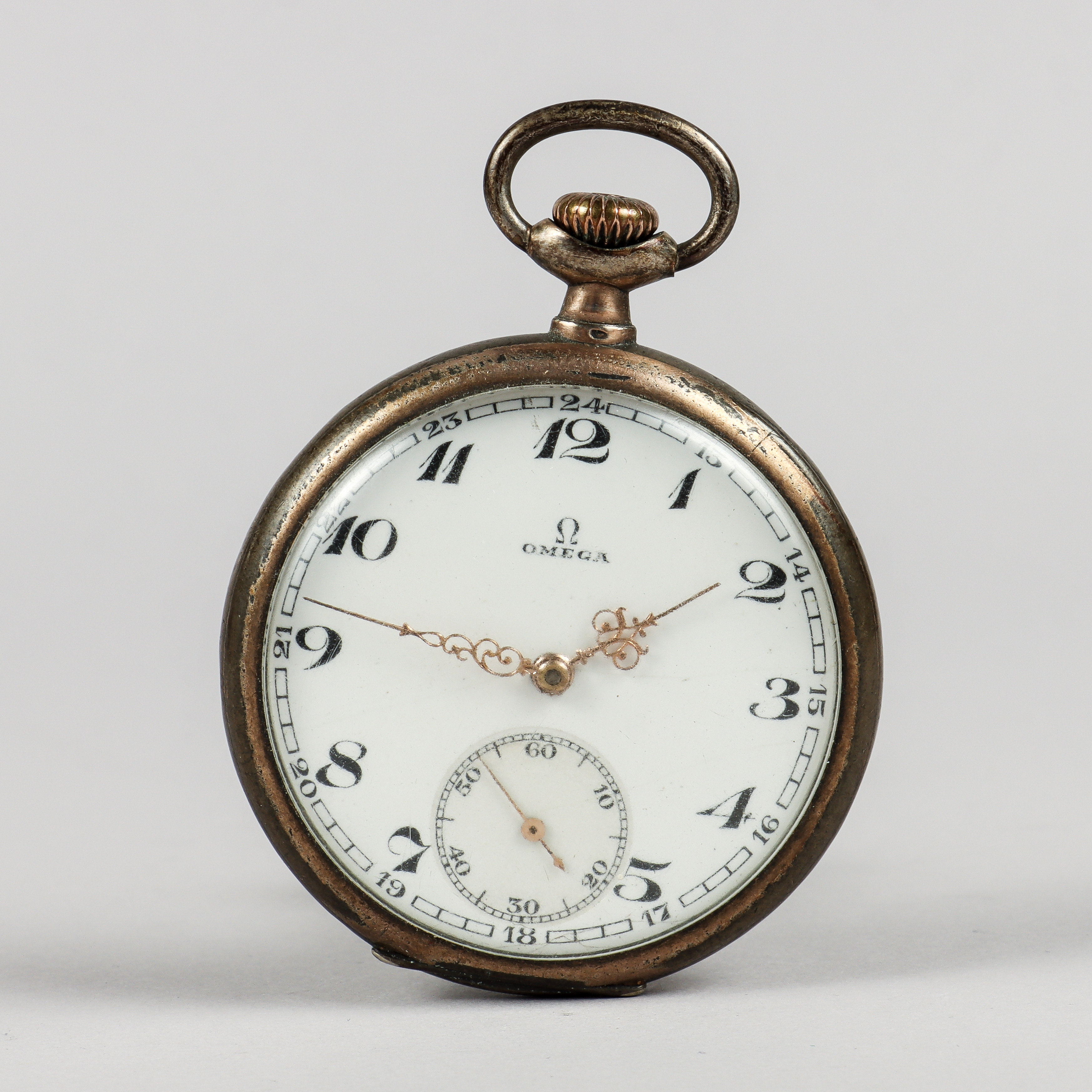 OMEGA fickur, boett i silver, 1900-talets första hälft.