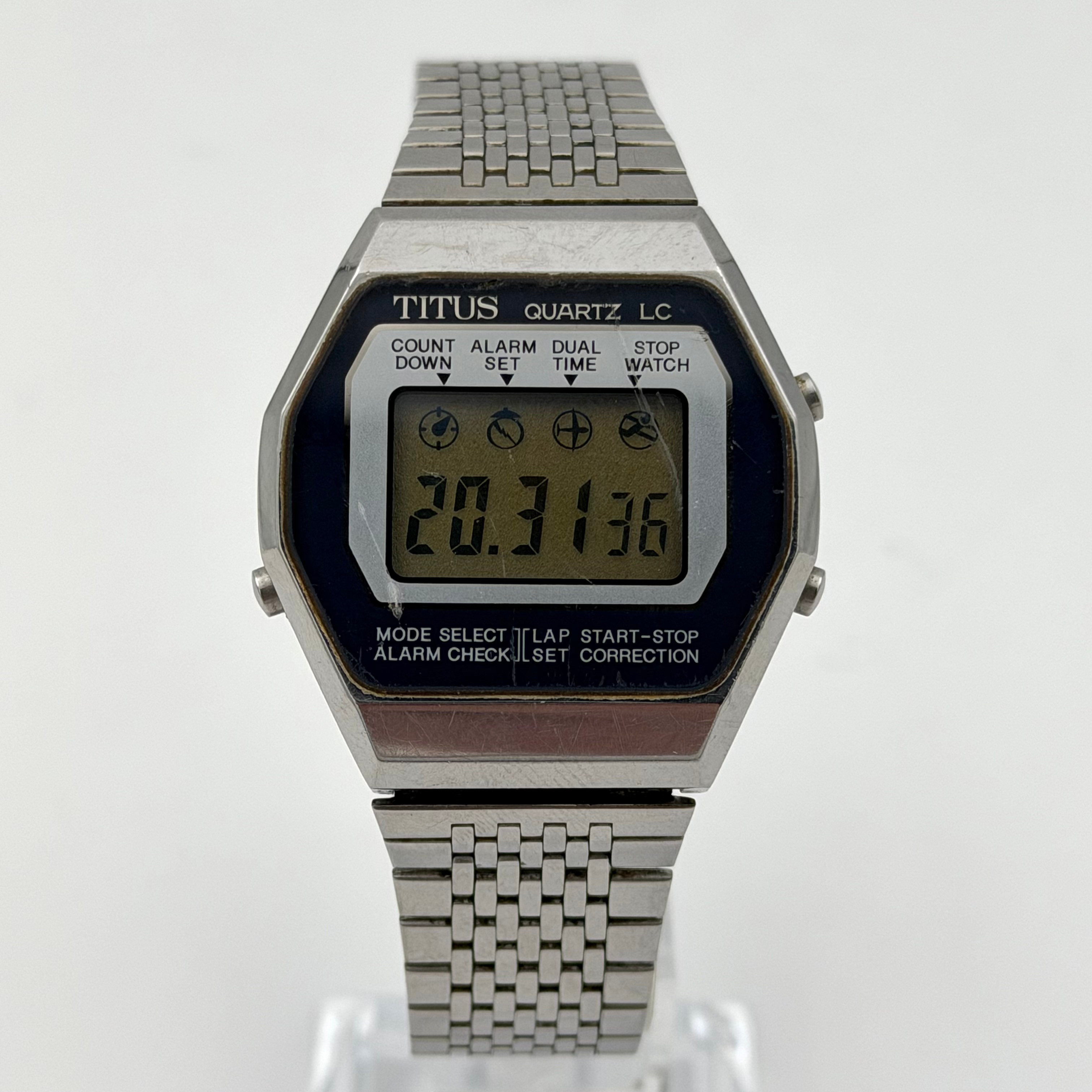 TITUS, MOD 714003, armbandsur, 1970-tal, quartz LC, stål.