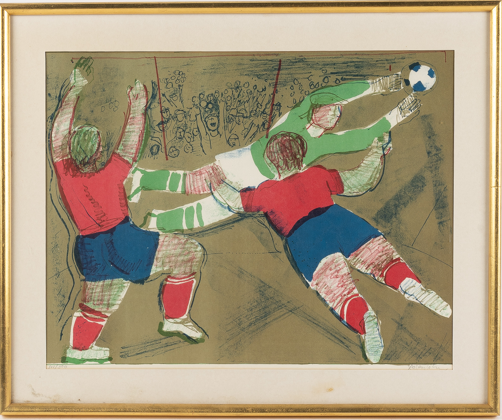 LENNART ROSENSOHN. Helsingborgs IF, färglitografi, signerad.