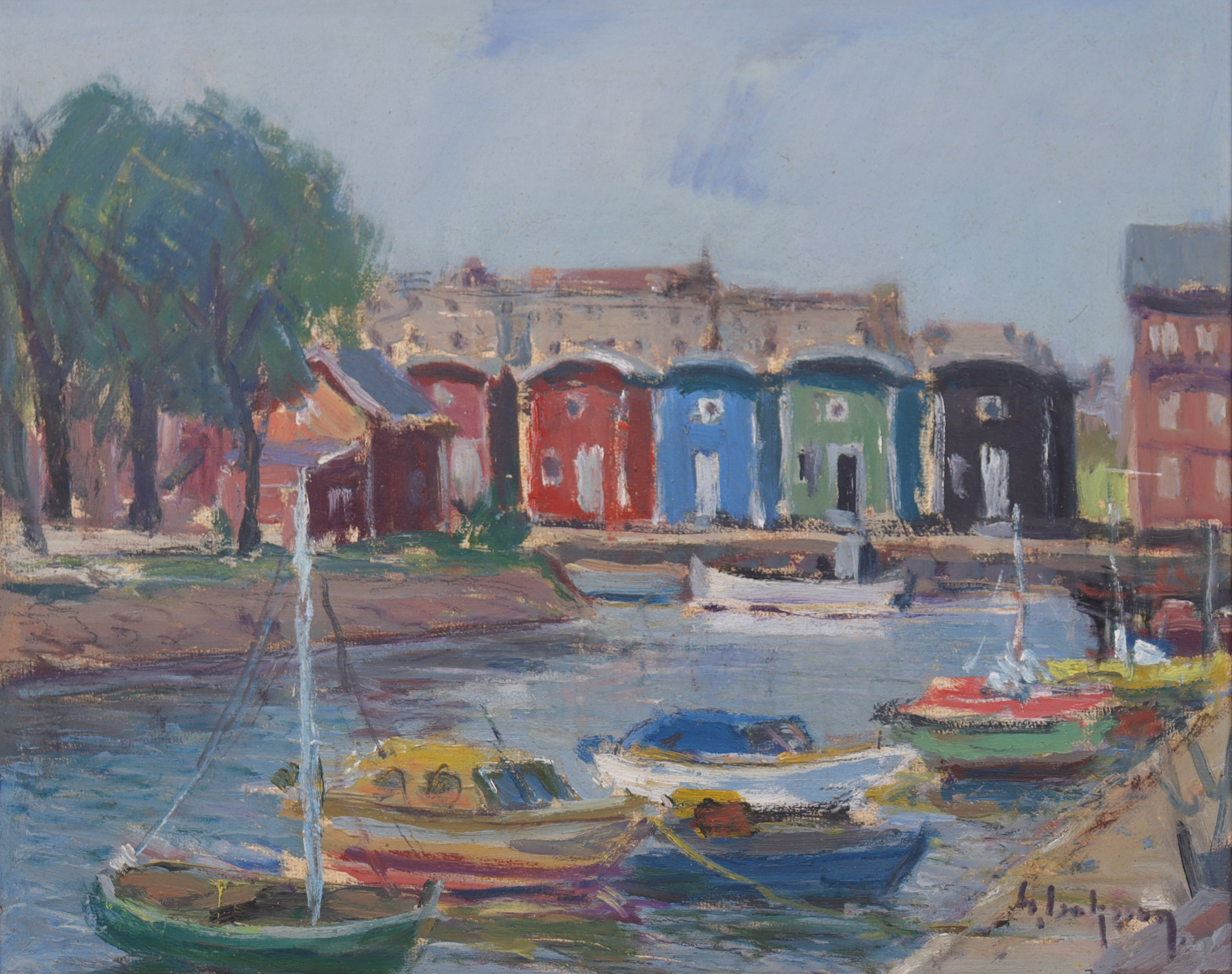GIDEON ISAKSSON. olja på pannå, "Citadell Kanal Malmö".