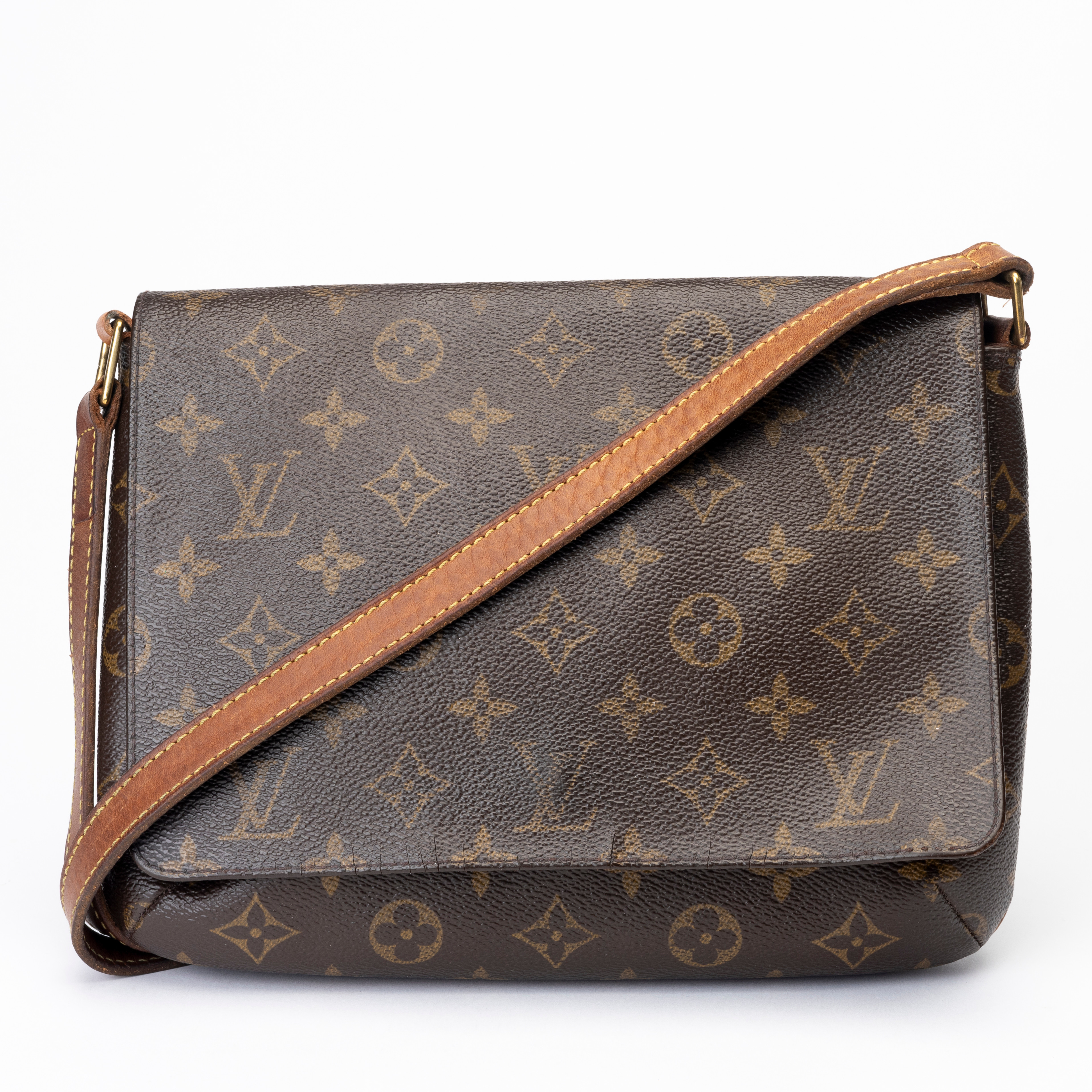 LOUIS VUITTON. Väska, "Musette Tango", monogramcanvas, och läder, Paris, Frankrike.