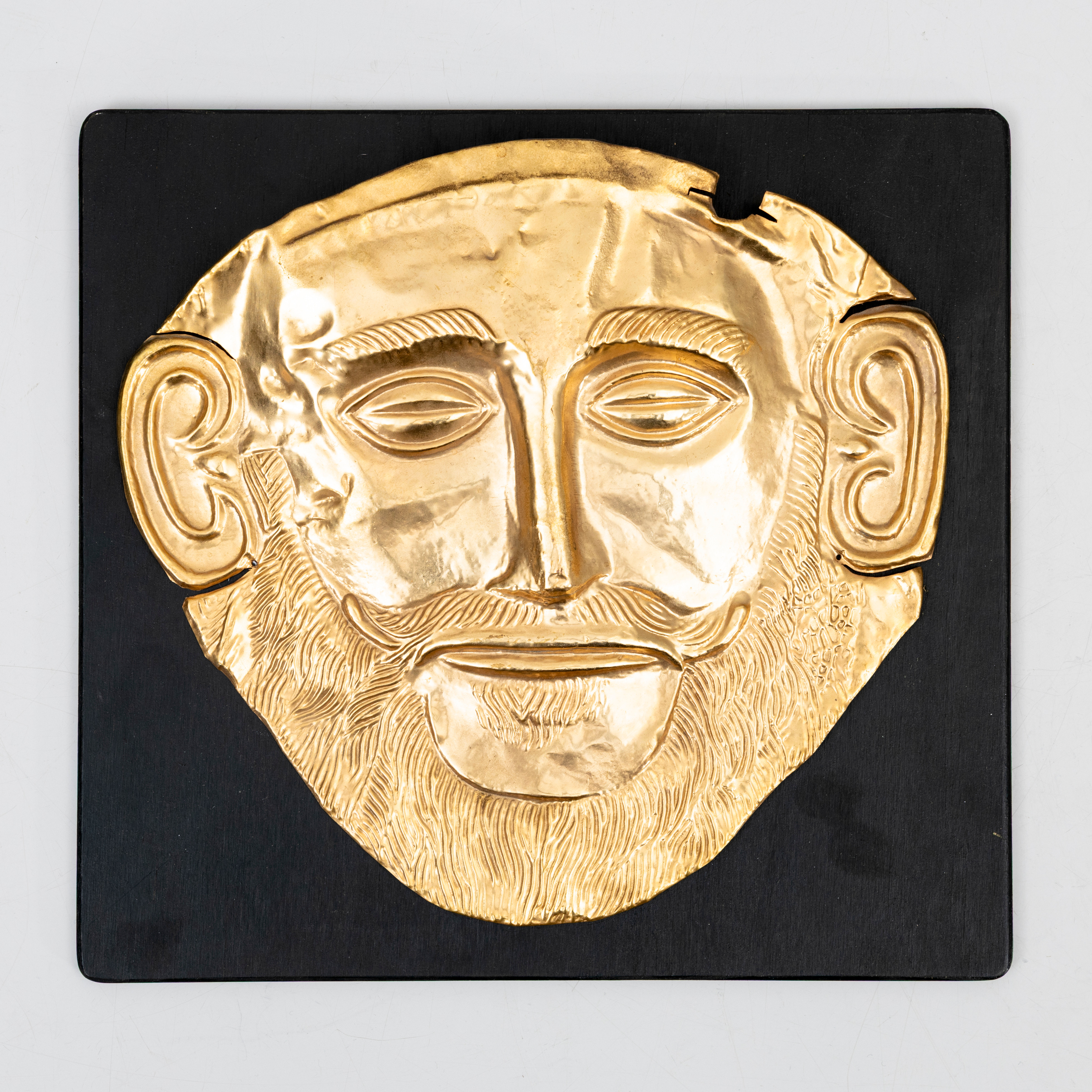 VÄGGRELIEF, koppar, Agamemnons dödsmask, 1900-tal.