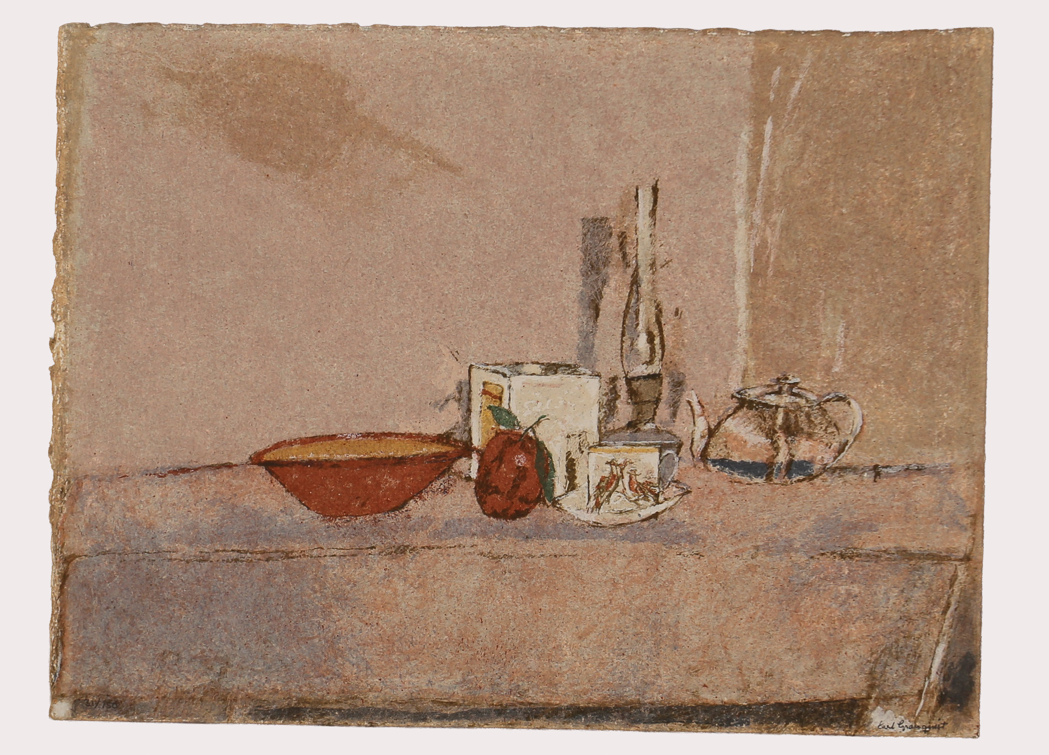 KARL  GRANQUIST. Screentryck, stilleben, numrerad 31/150, signerad.