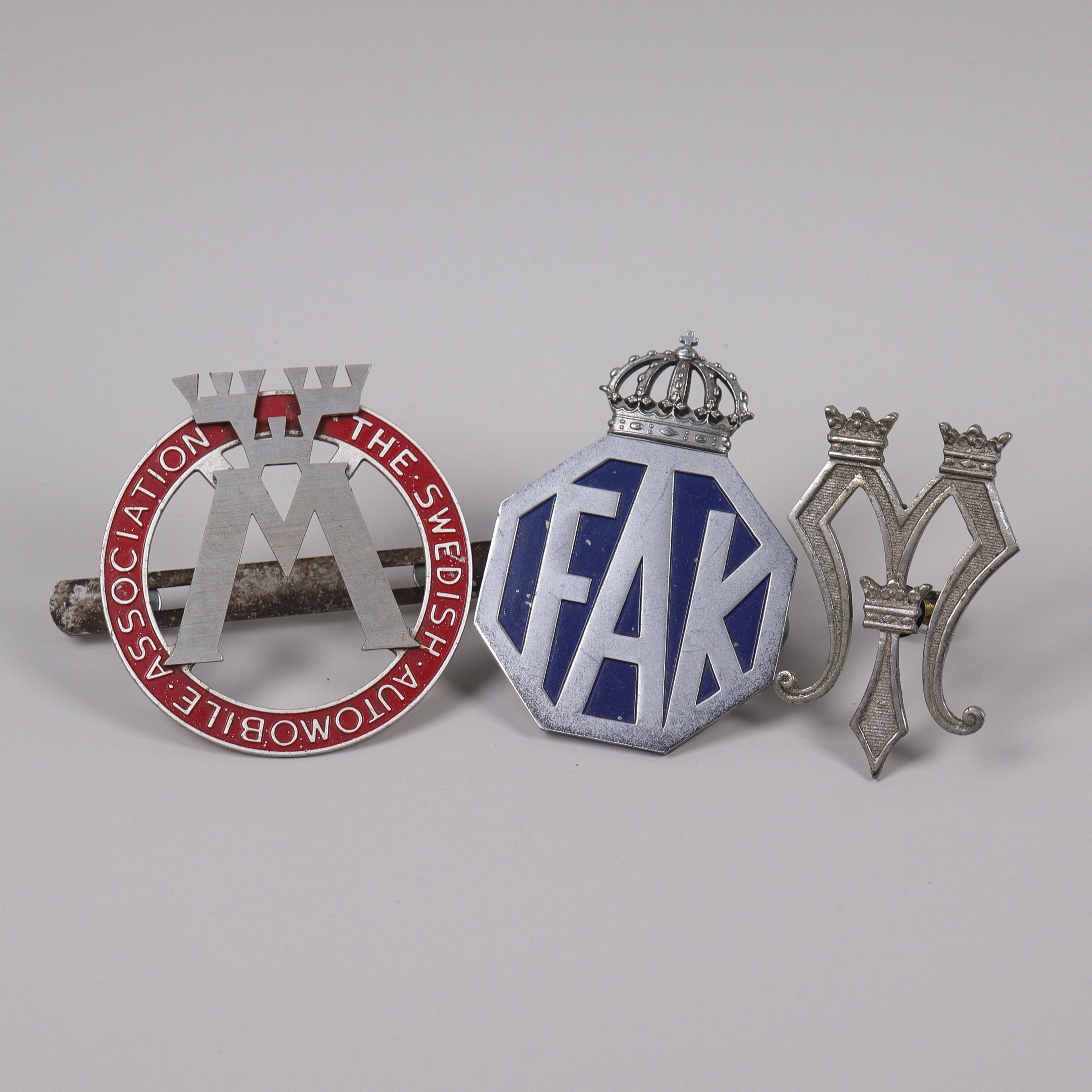 KYLARMÄRKEN, Motormännen (Tje Swedish Automobile Association), Frivilliga Automobil Kåren mm, 3 st.