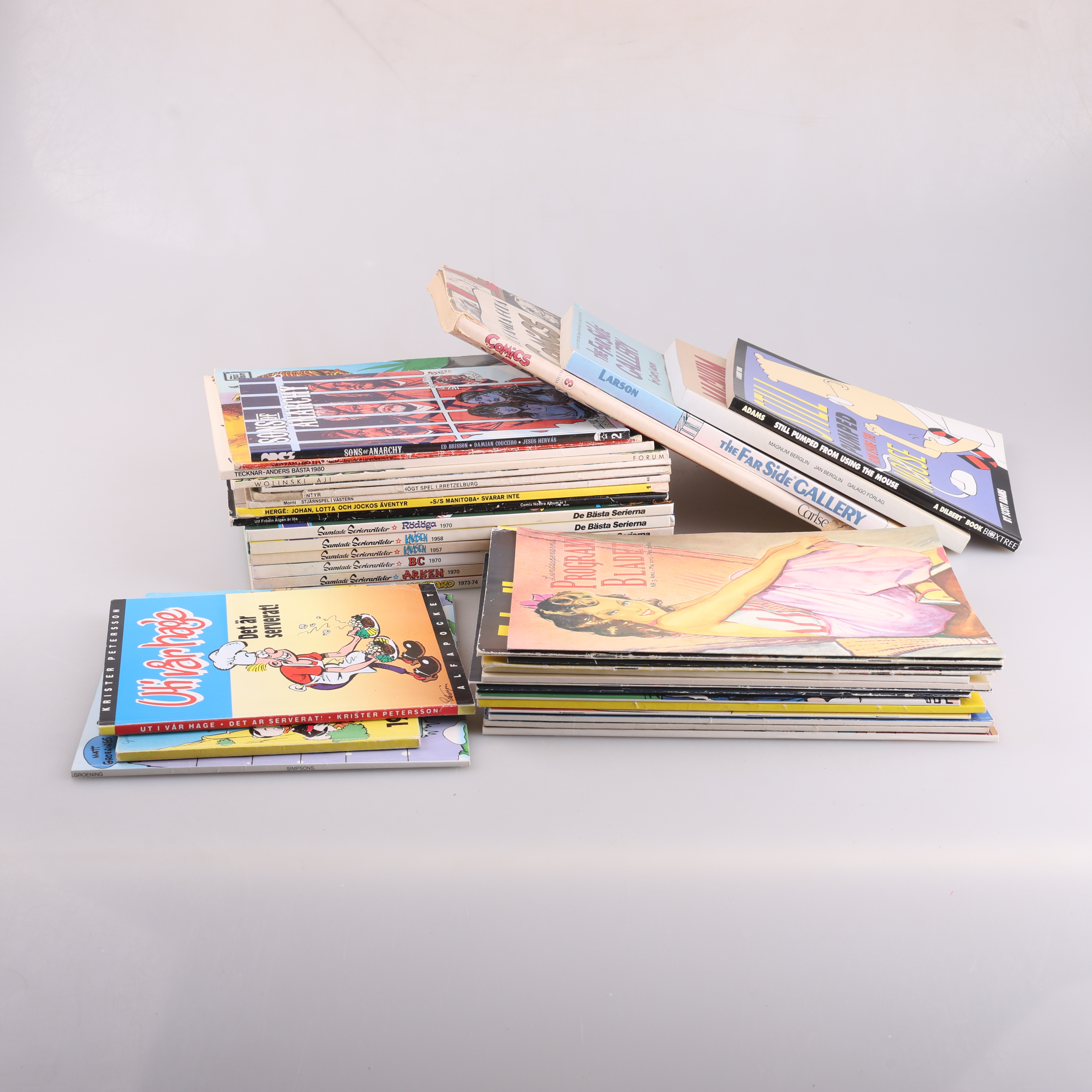 SERIEALBUM, 36 stycken, Knasen, Kronblom, Samlade serieartister m.f.