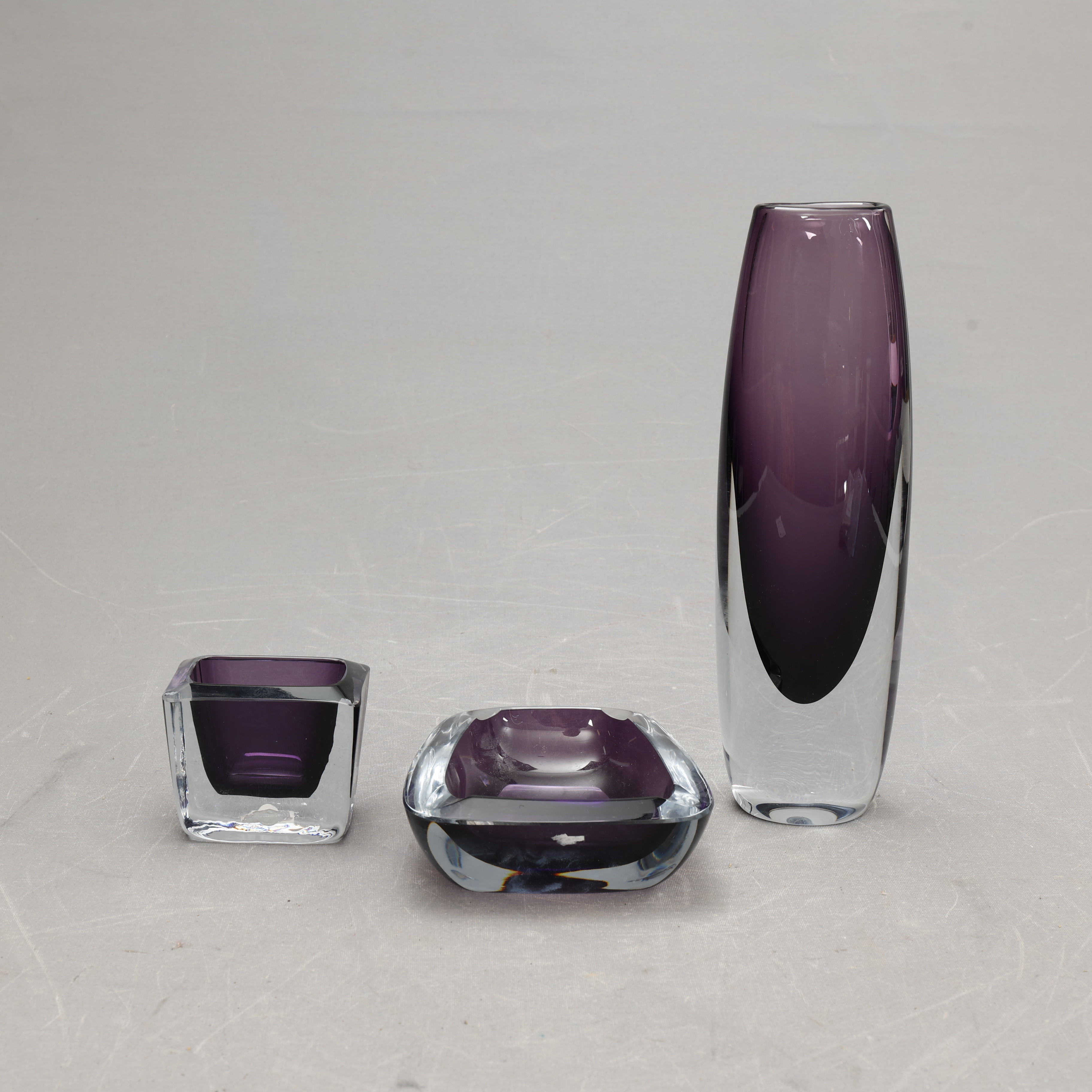 KONSTGLAS, 3 delar, Strömbergshyttan.