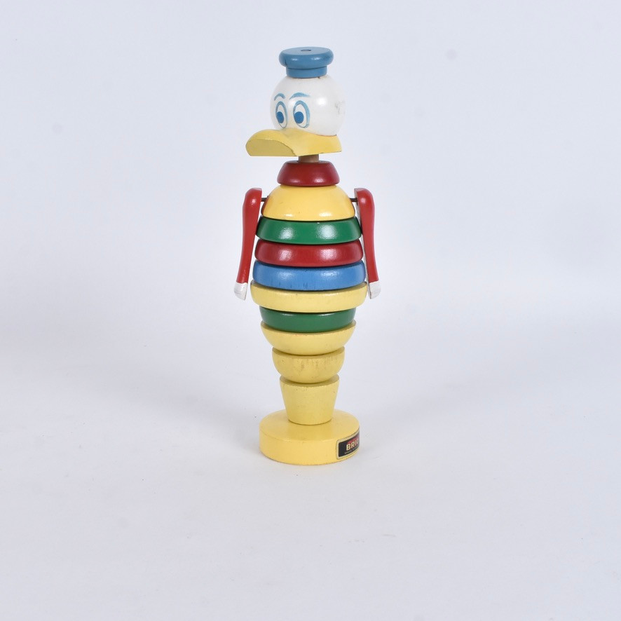 BRIO. Plockfigur. kalle Anka, i produktion 1967-70.