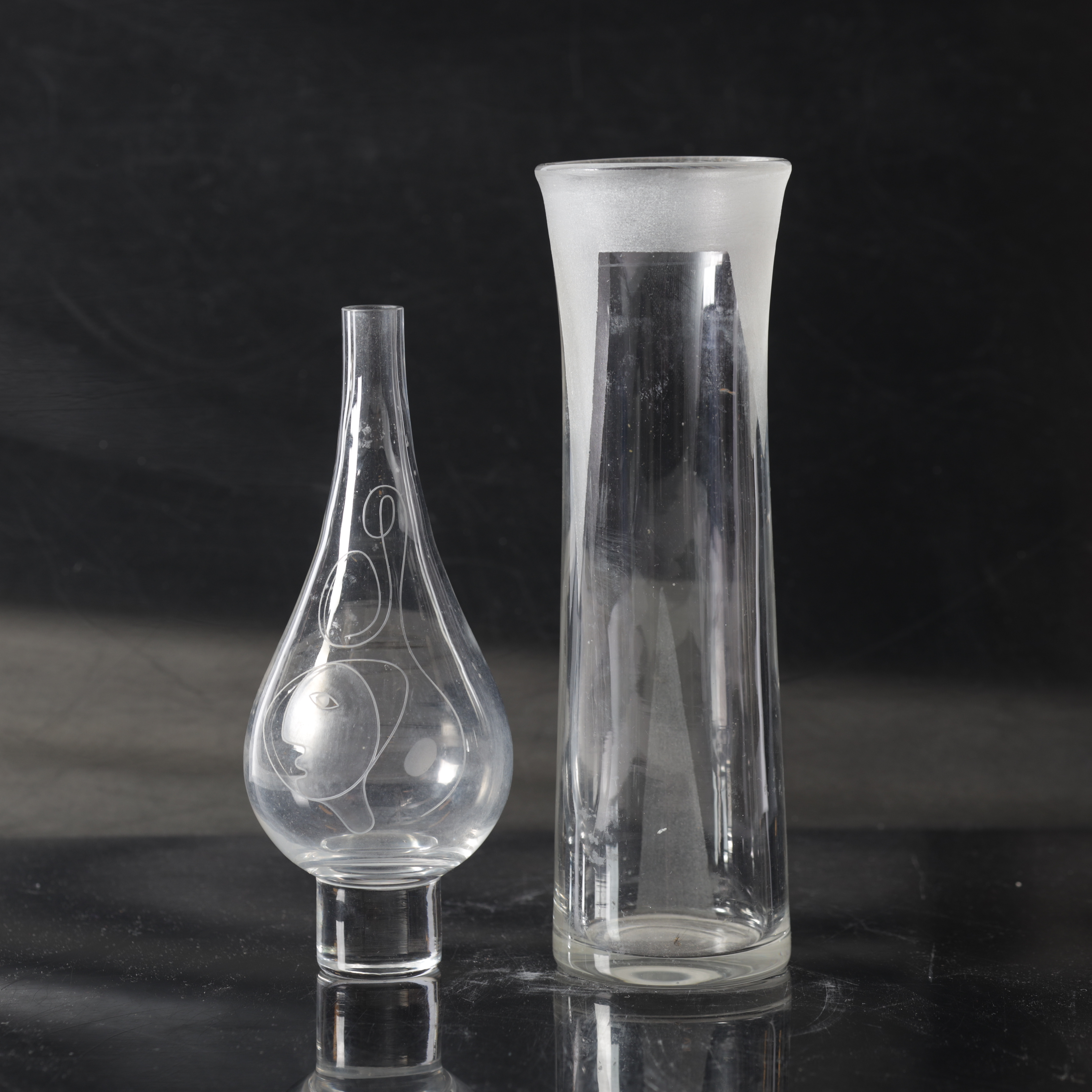 BENGT ORUP. Vaser, 2 st, Johansfors, 1950-tal.