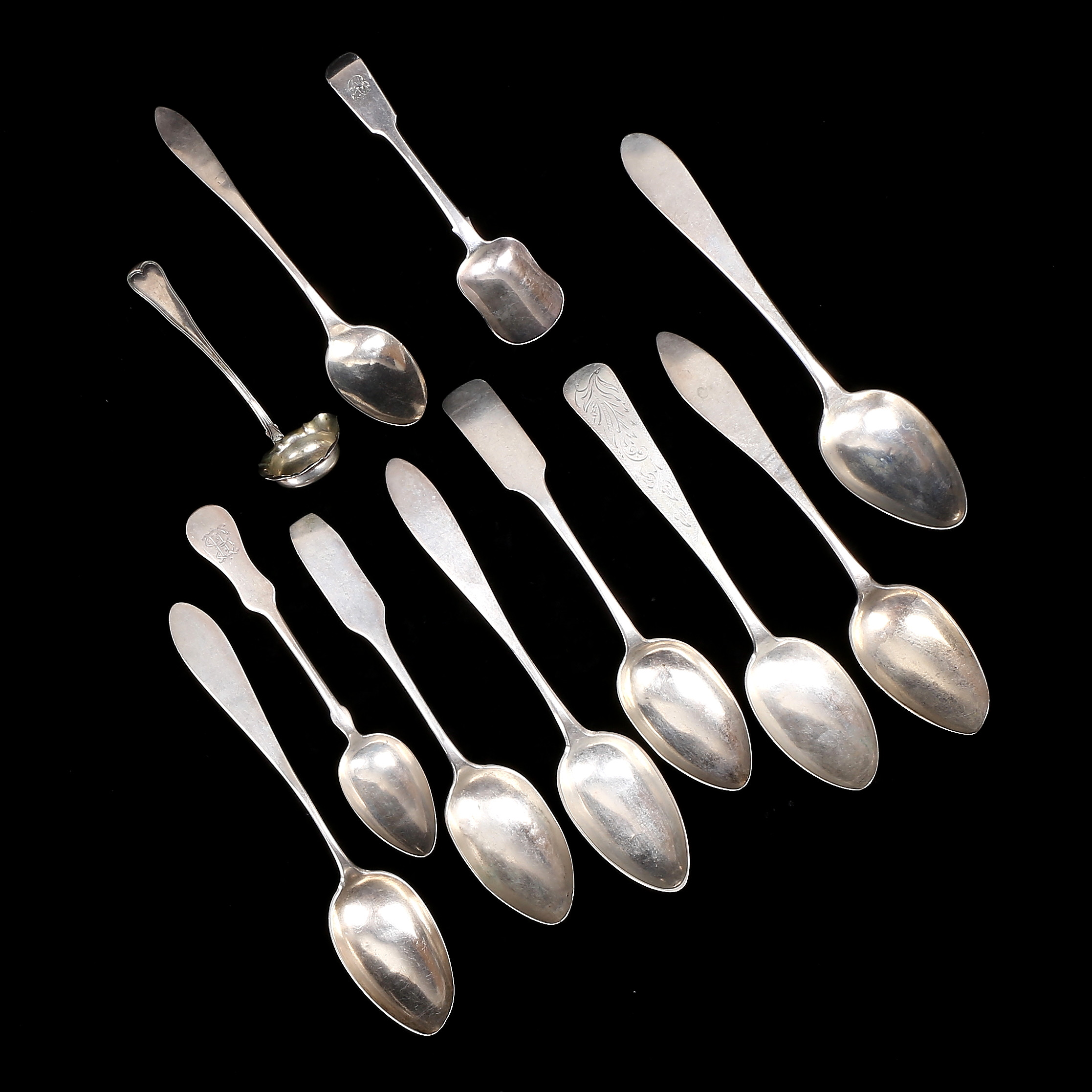 SKEDAR, 11 st, silver, 1800/1900-tal, vikt 423 gram.