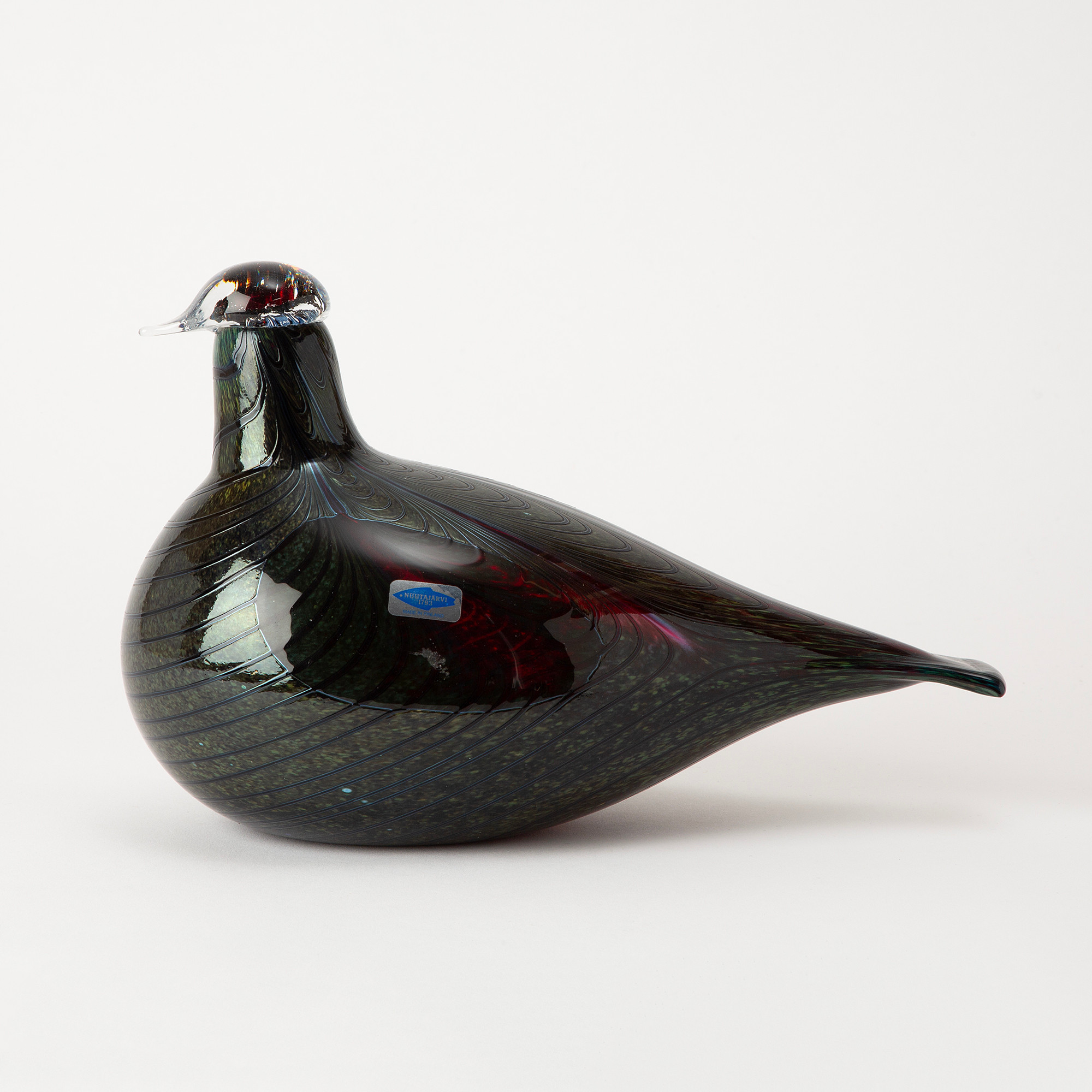 OIVA TOIKKA. Fågel, "Fasaani", glas, signerad O. Toikka, Nuutajärvi.