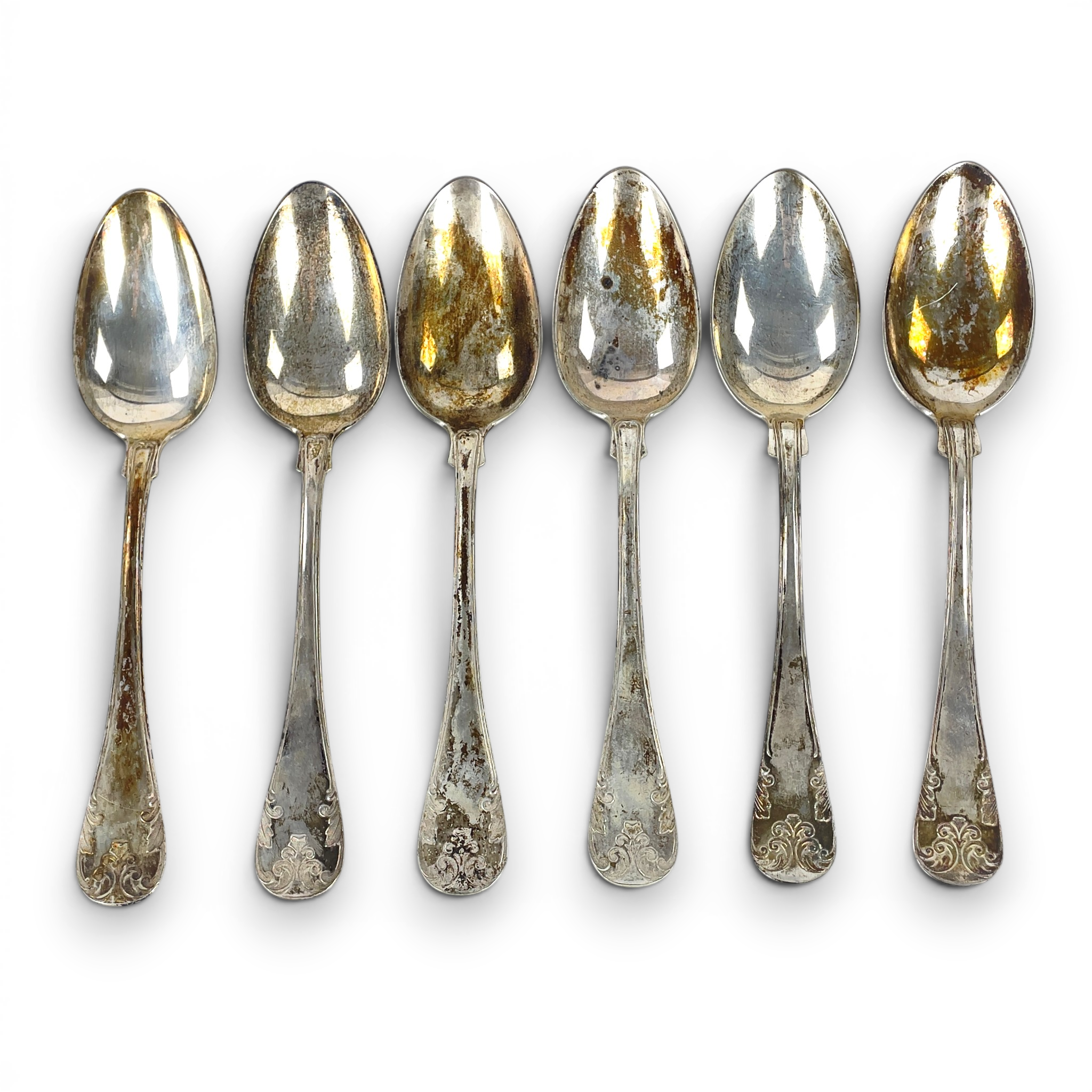 SKEDAR, 6 st. Silver, Hertz Aktiebolaget Bernhard, Guldsmedsaktiebolaget I Stockholm, 1914-1917.