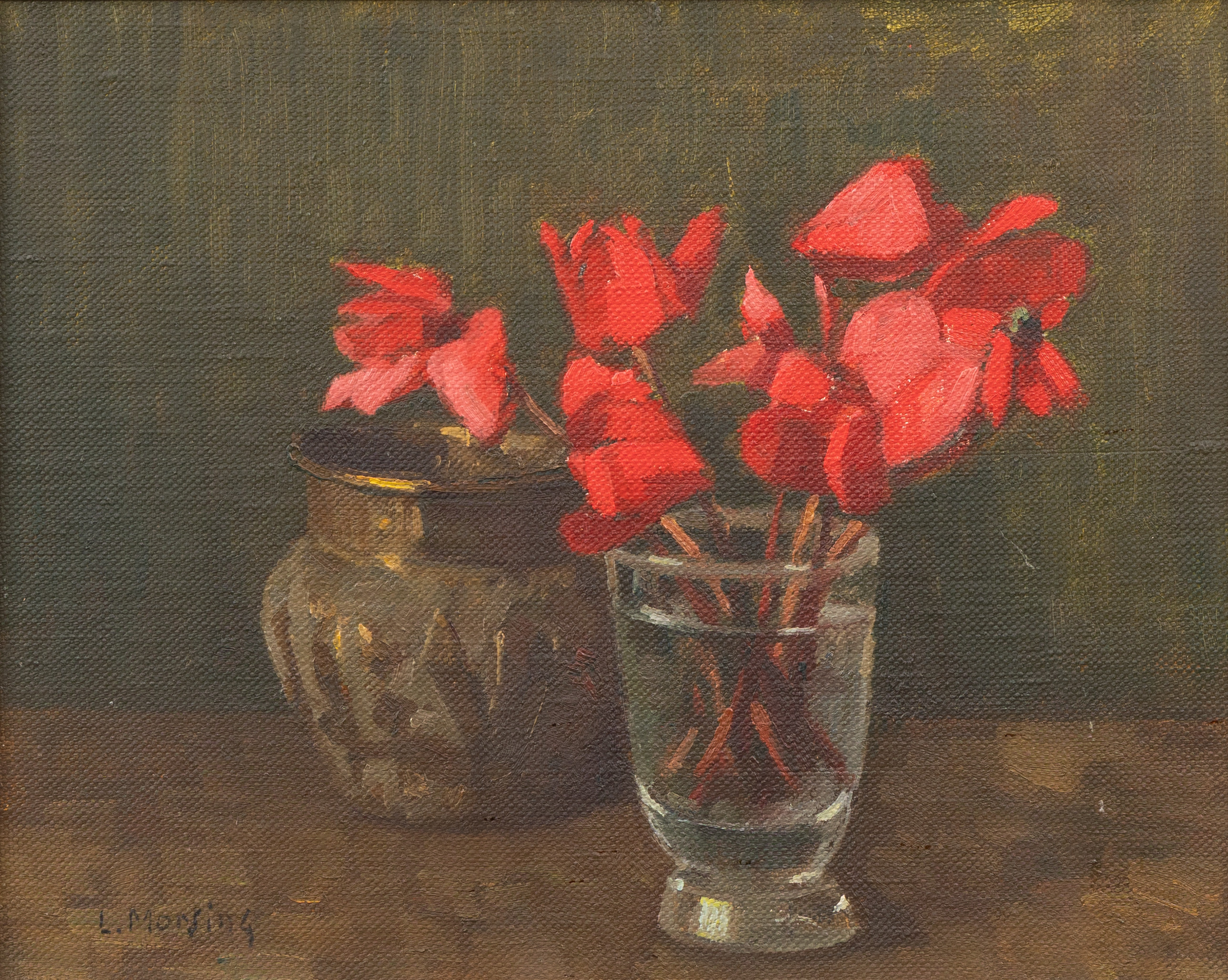 LEOPOLD MORSING (1887-1971). Stilleben, olja på pannå, signerad.