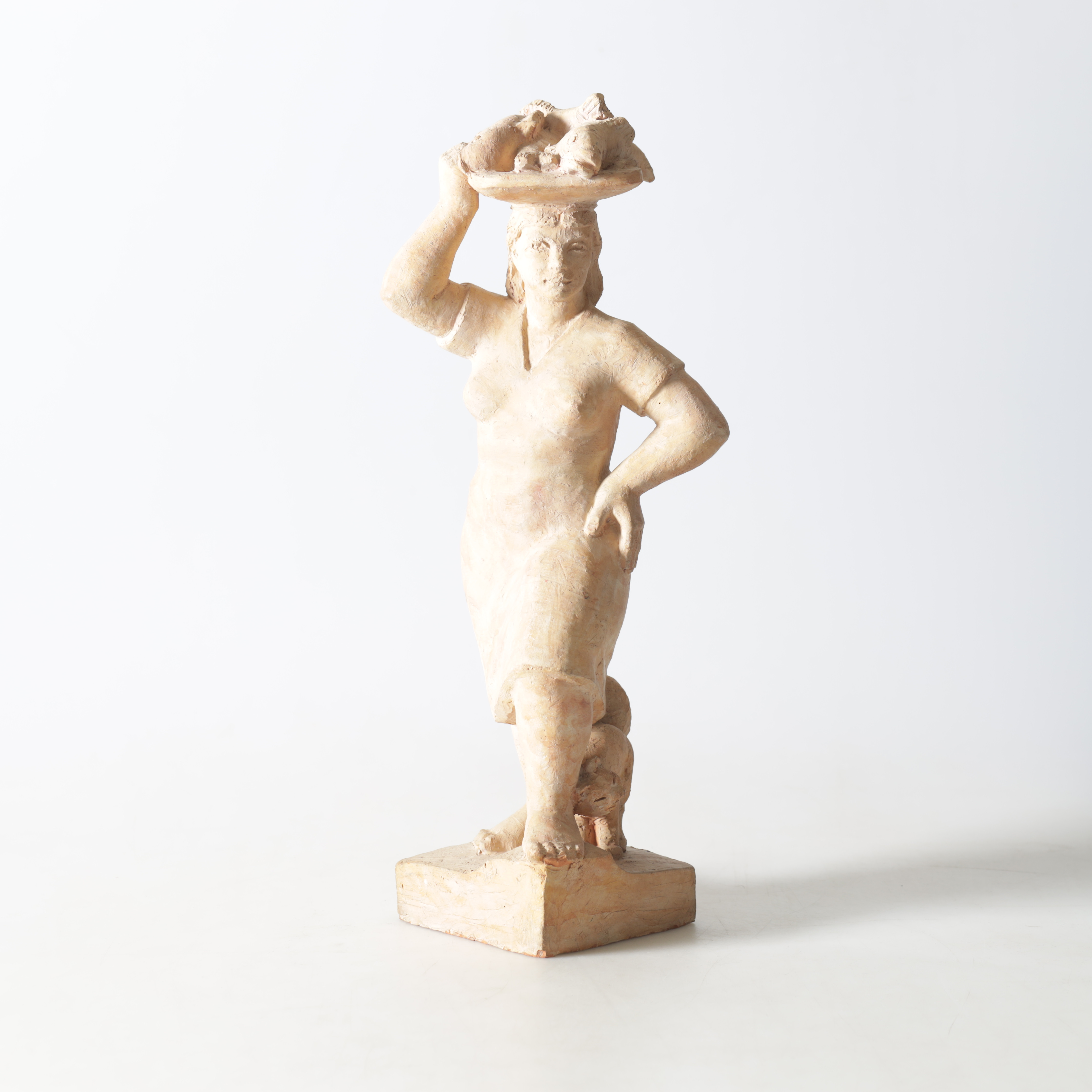 ARVID BRYTH. skulptur, terrakotta, signerad i gods.