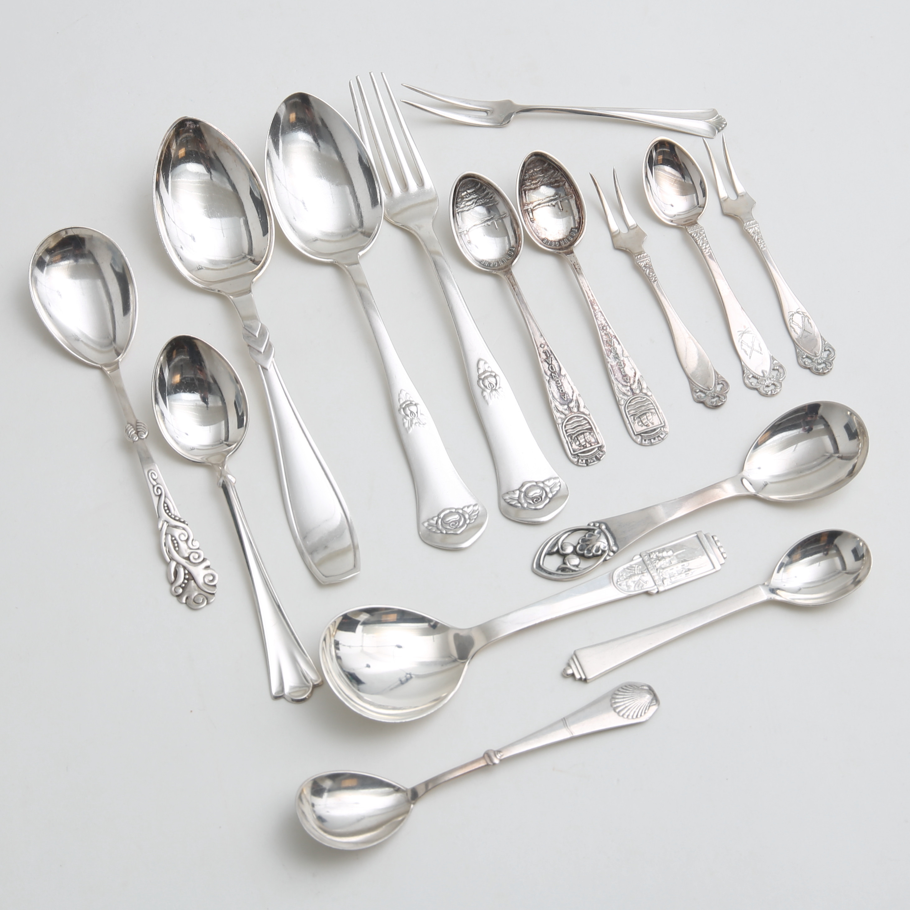 SILVERBESTICK, 17 st, 329 gram, mestadels SKEDAR.