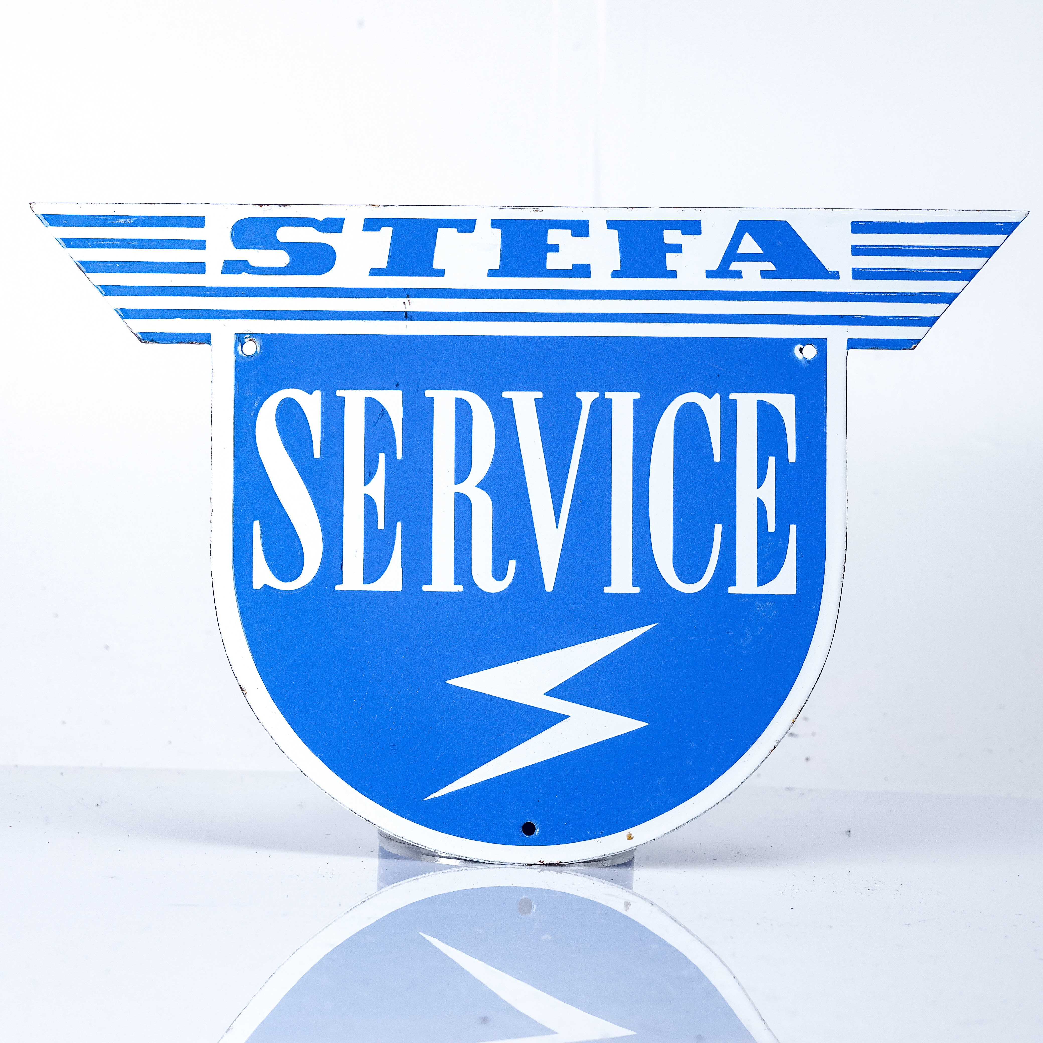 STEFA SERVICE, emaljskylt, 1950/60-tal.