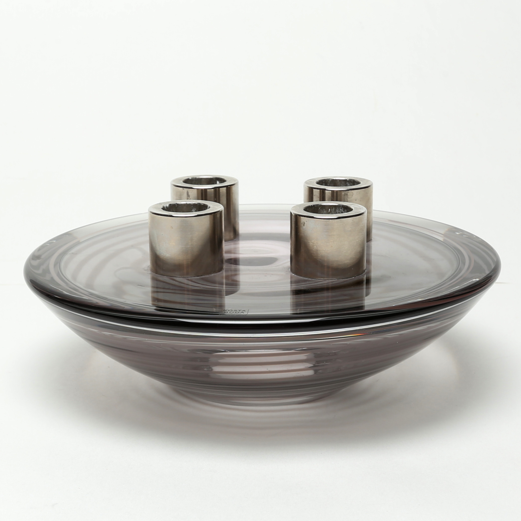 LJUSSTAKE, glas/metall, Kosta Boda, limited 799 ex, signerad.