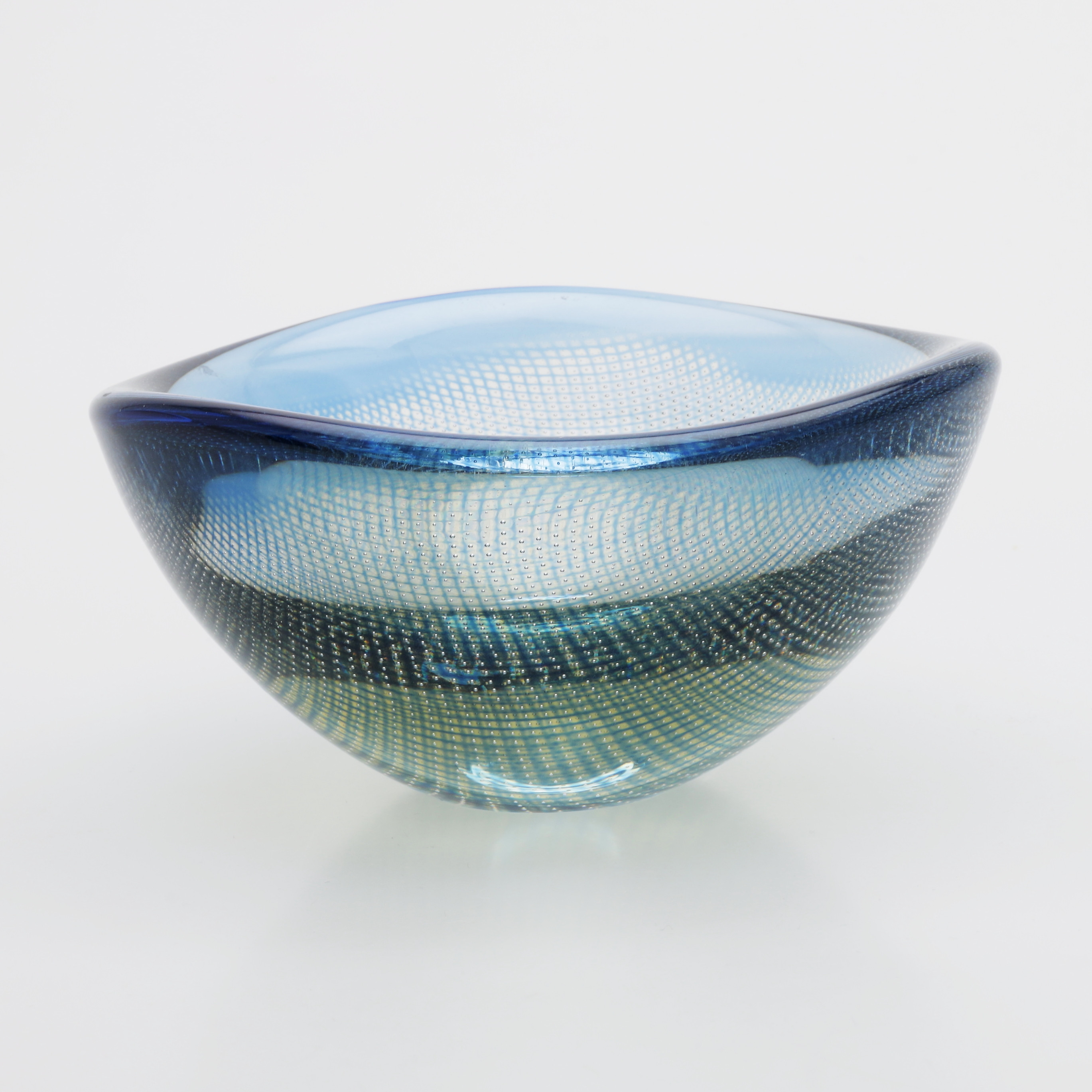 SVEN PALMQVIST. Skål, glas, "Kraka" nr B42, Orrefors, signerad, 1960.