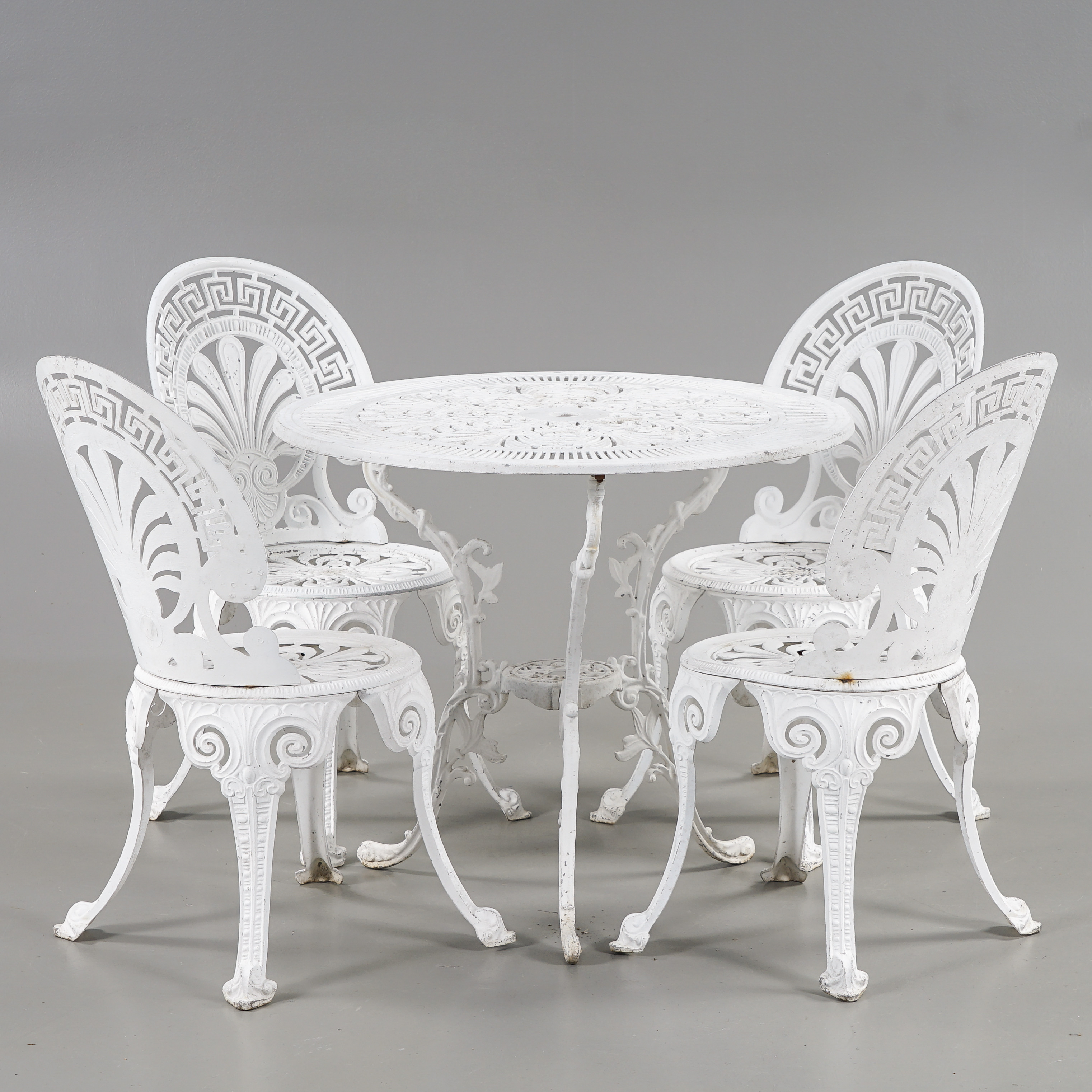 TRÄDGÅRDSMÖBEL Aluminium, 5 delar, 1900-talets andra hälft.