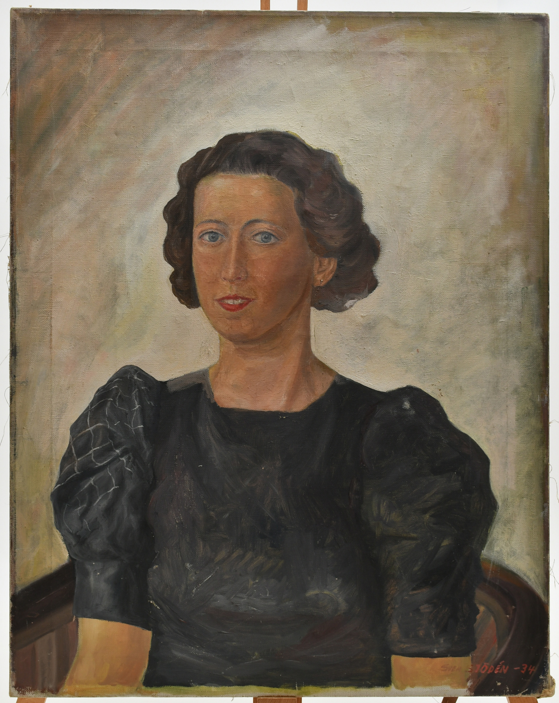 SVEN SJÖDÉN. Porträtt. Olja.
