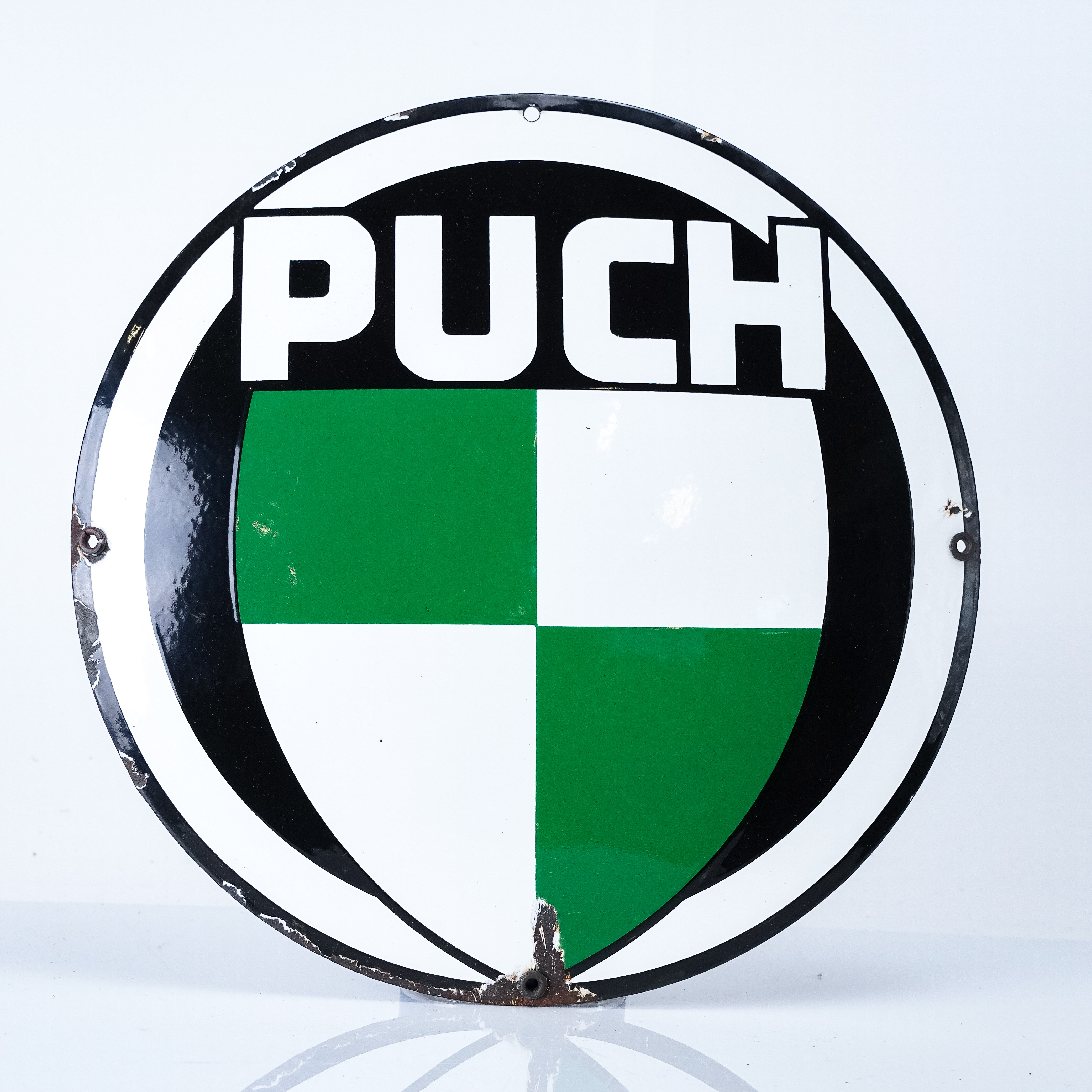 PUCH, emaljskylt, 1950-tal.