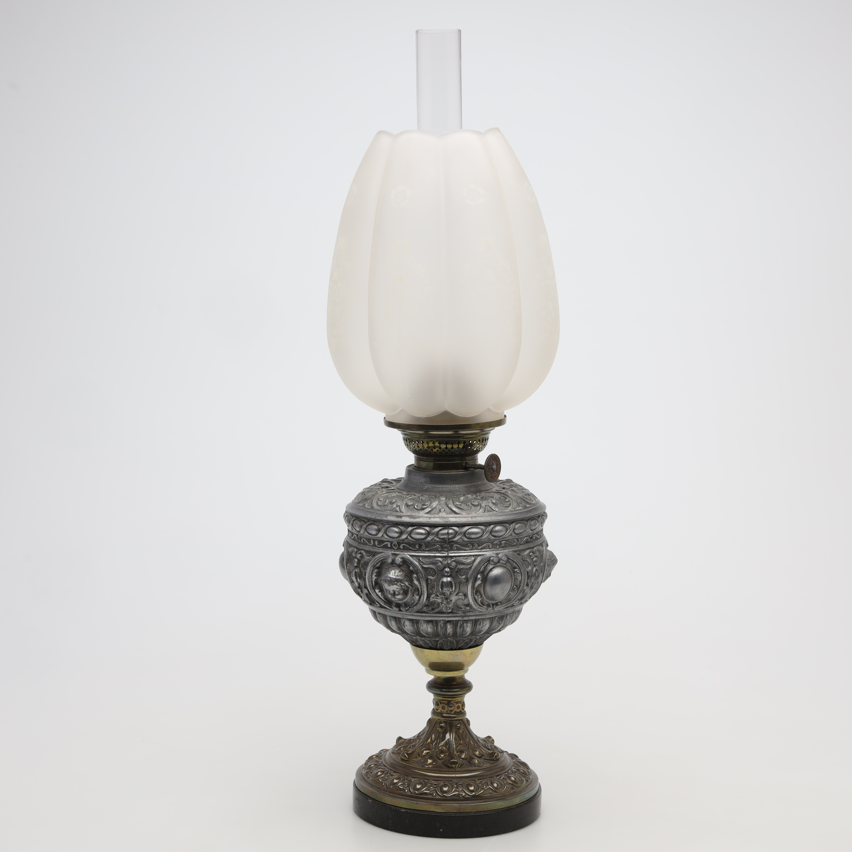 BORDSFOTOGENLAMPA, metall samt glas, Kosmos Brenner.