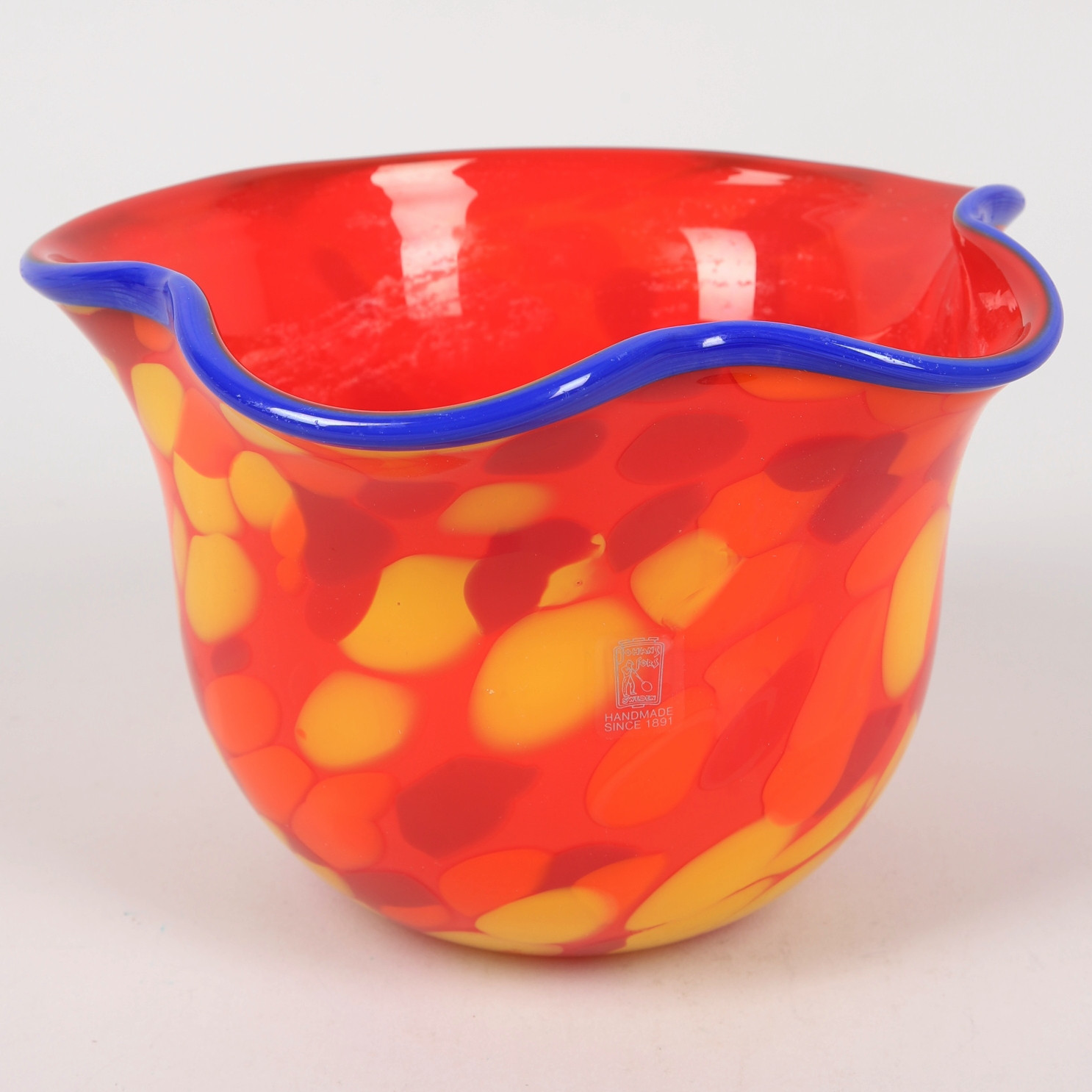 CATTI ÅSÉLIUS LIDBECK. Skål, etikettmärkt, Johansfors Glasbruk.