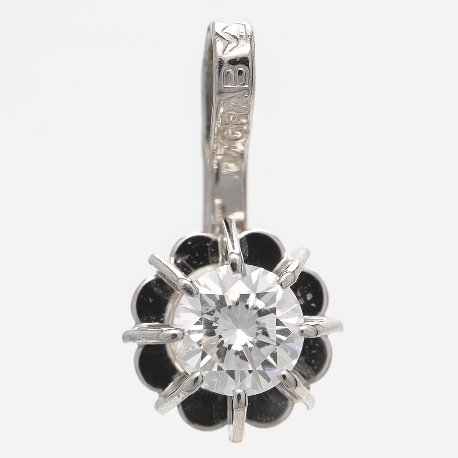 HÄNGE, 18 k vitguld, briljantslipad diamant 0,17ct.