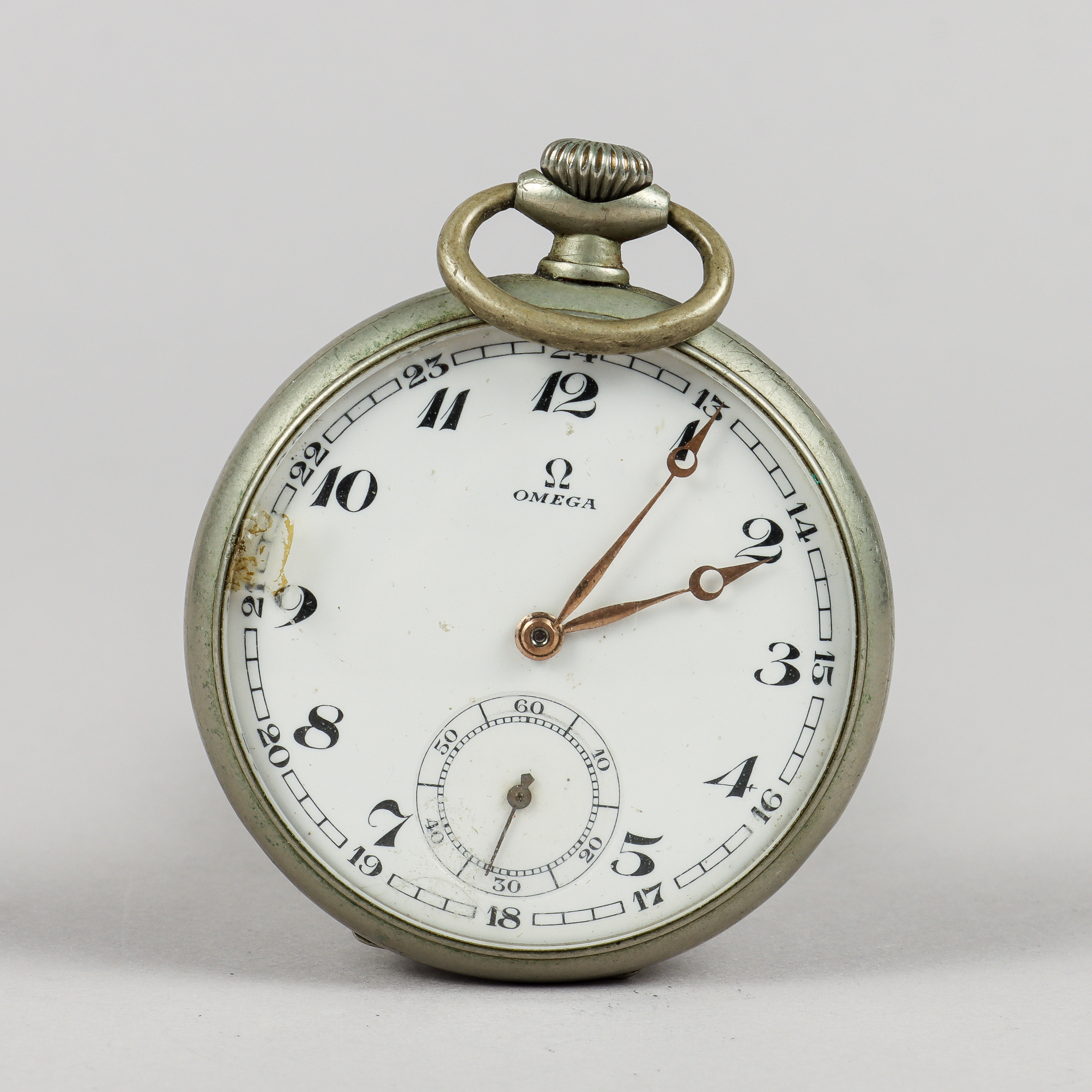 OMEGA fickur, vitmetall, 1930/40-tal.