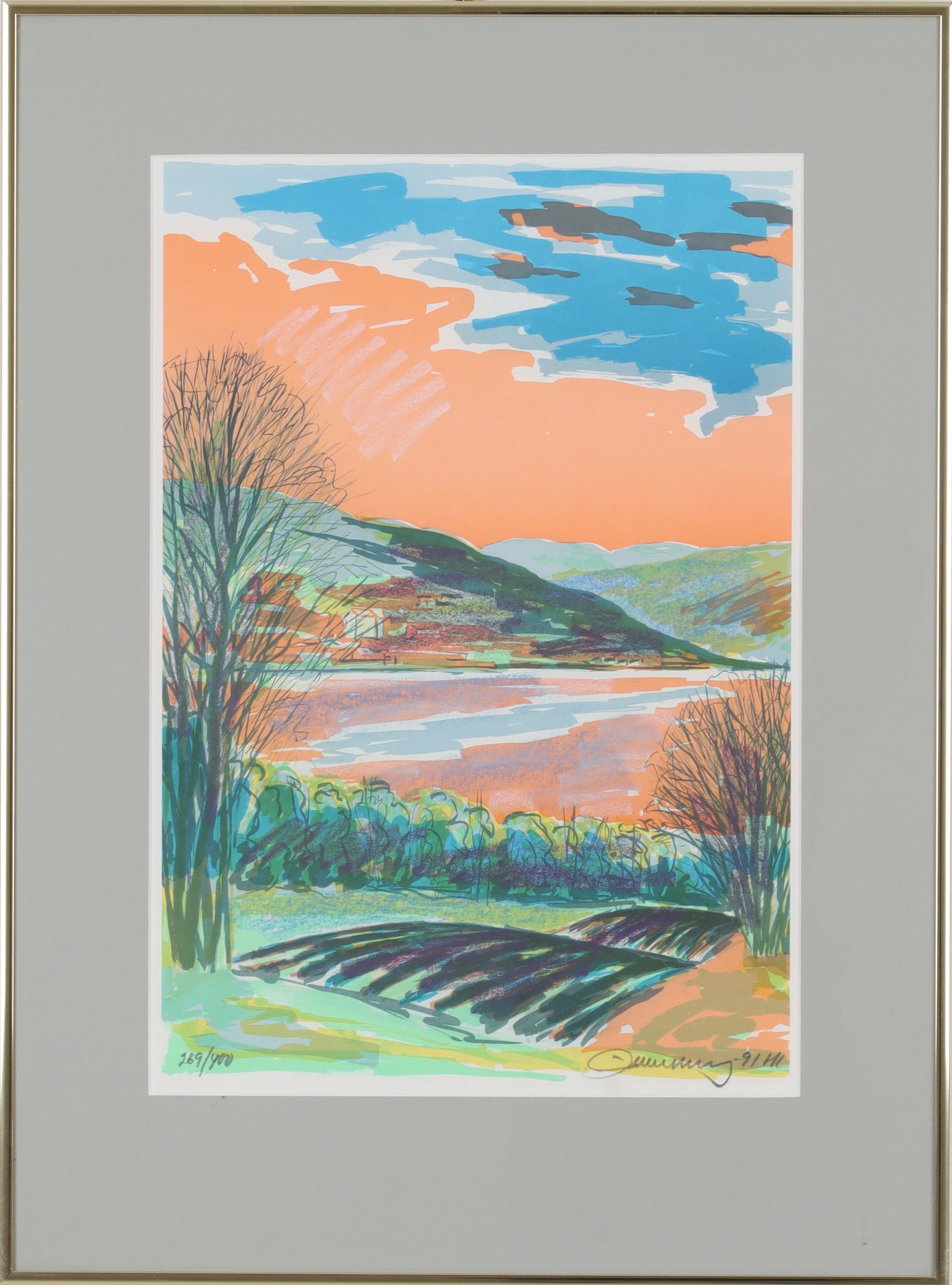 EINAR WENNBERG. Havsvik, litografi, signerad och numrerad 269/400.