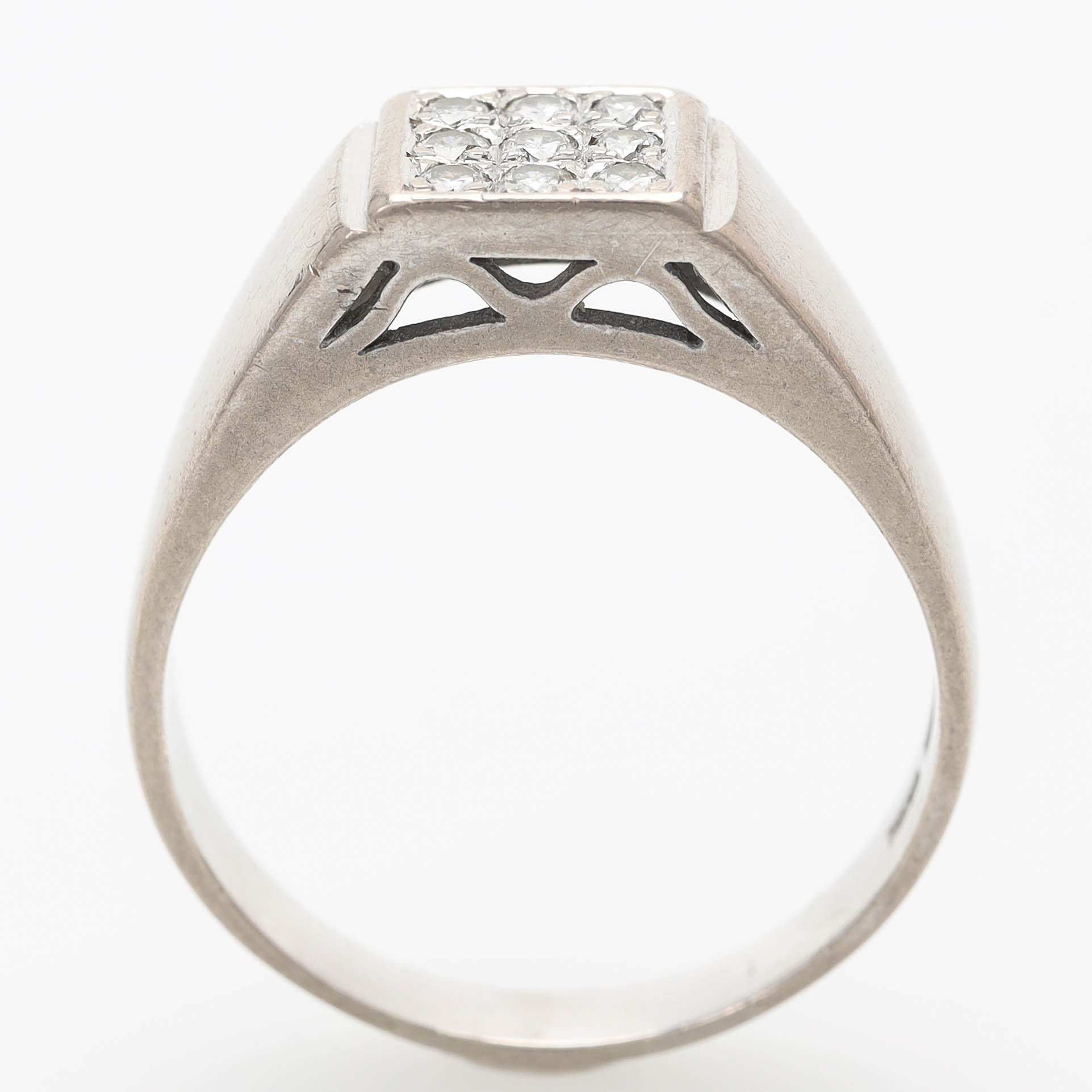 RING, 18 k vitguld, diamanter, 0,18ct, Göteborg 1984.