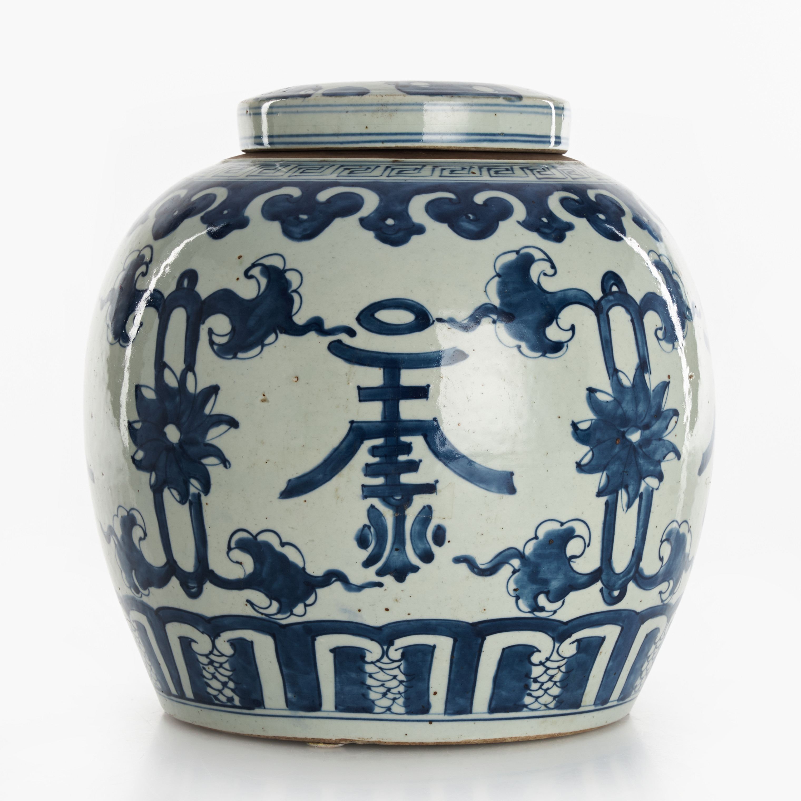 BOJAN med LOCK, porslin, Kina, dekor i underglasyrblått, modern tillverkning 1900-talets andra hälft.