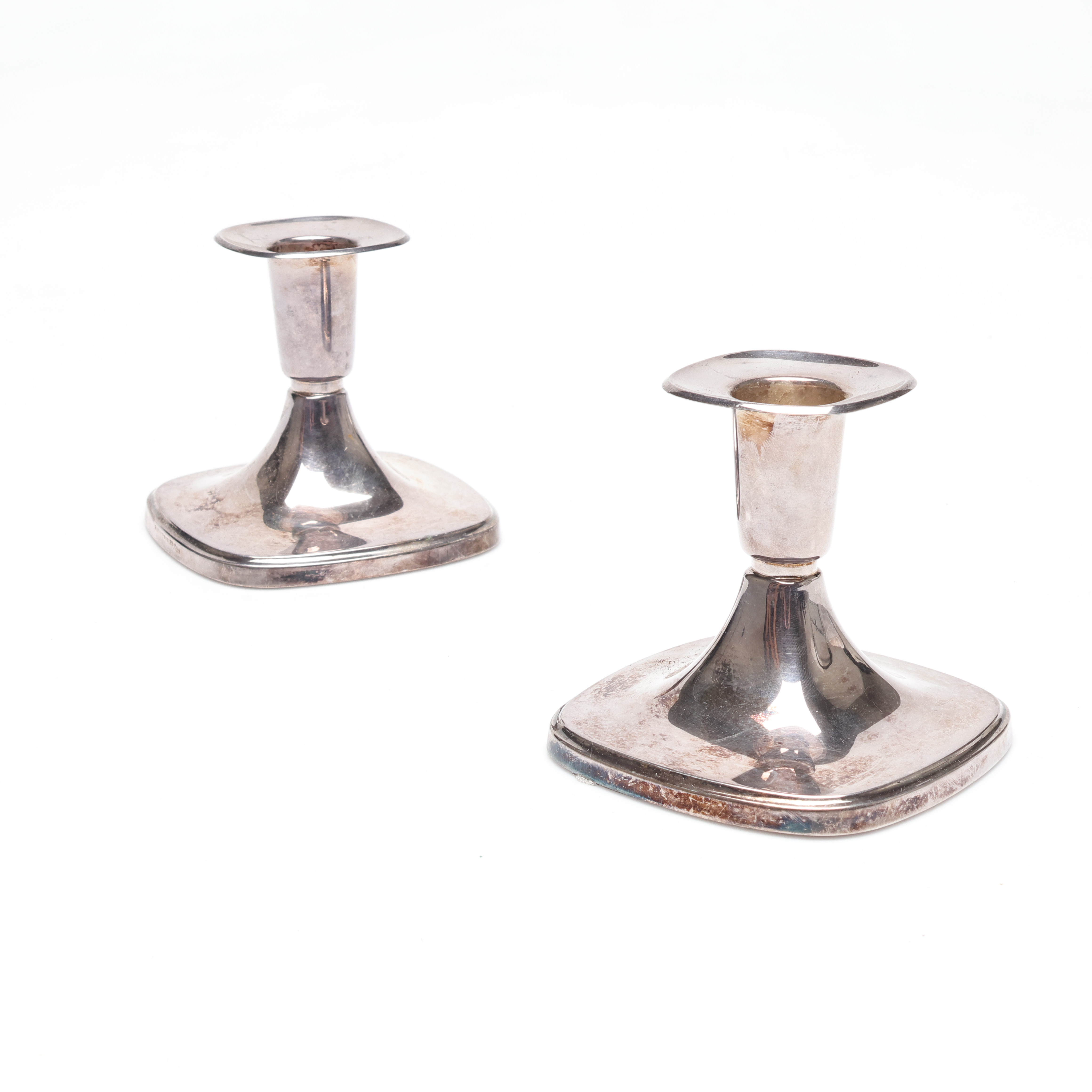 LJUSSTAKAR ett par, silver, Ceson, design Thore Eldh.