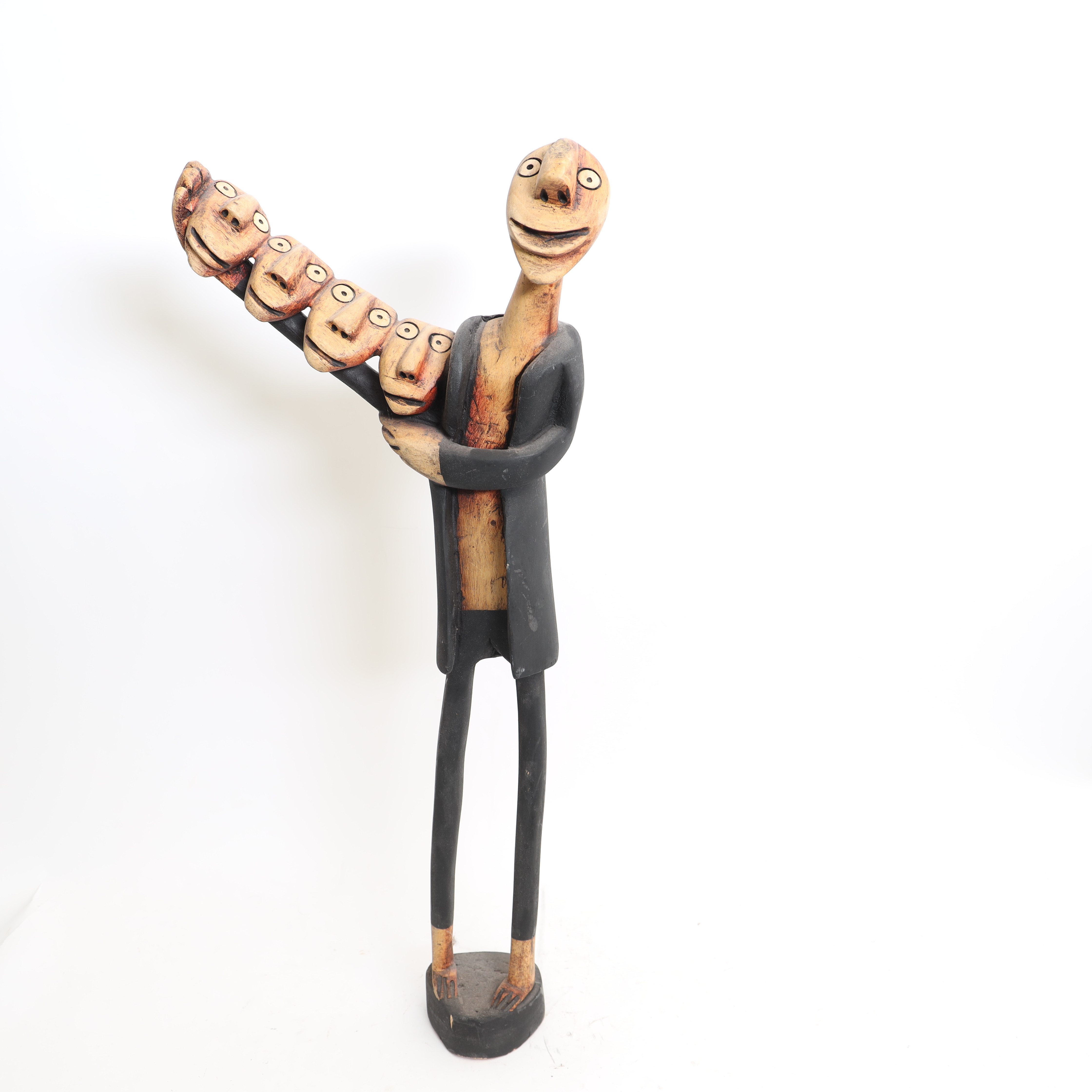 SKULPTUR, 1900-tal, skuret och bemålat trä.