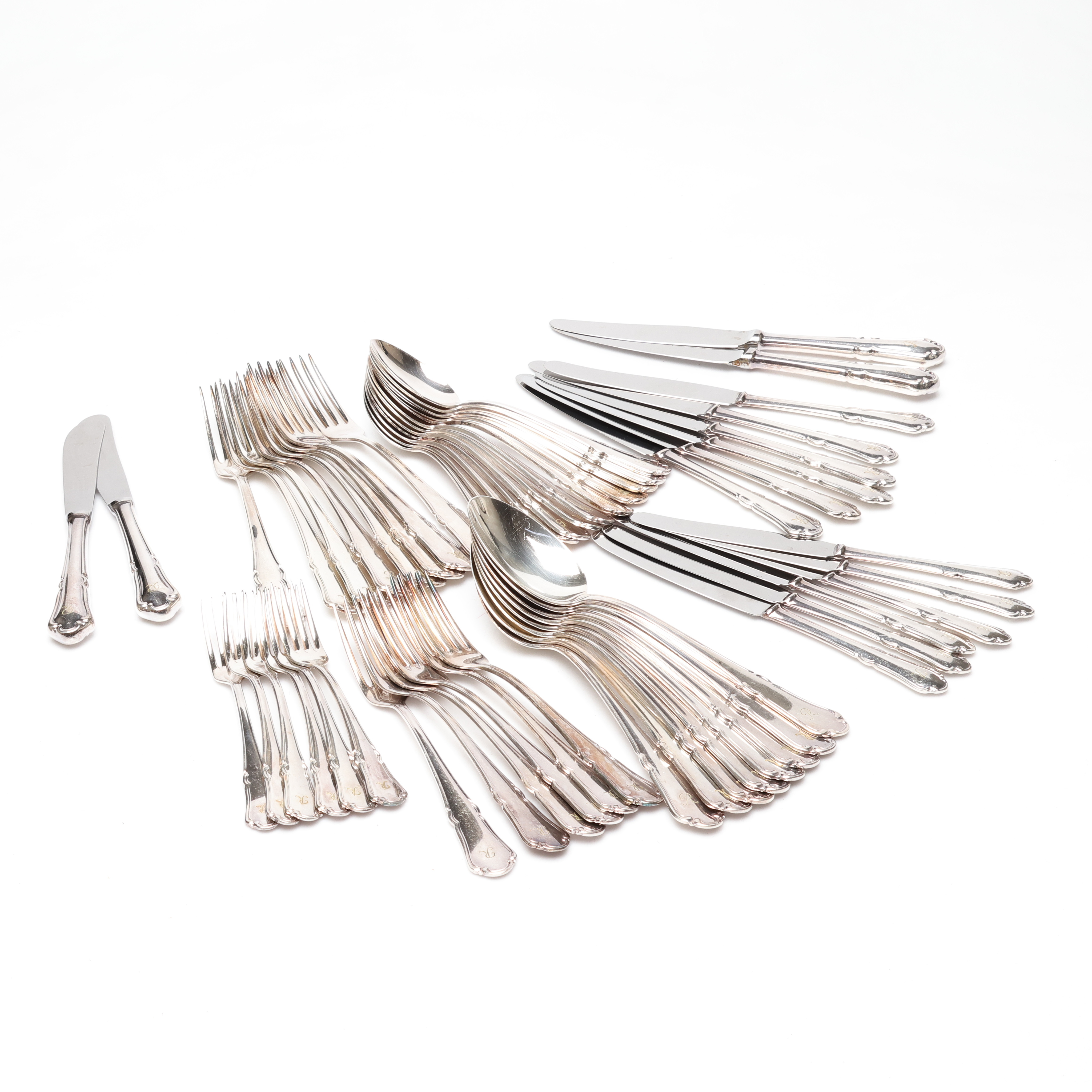 BESTICKSERVISDELAR, 55 delar, nysilver.